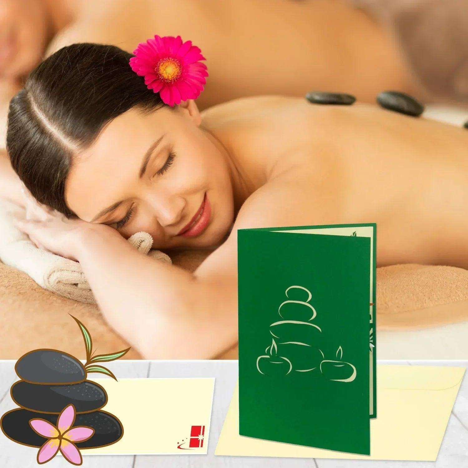 3D Pop-Up Karte Wellness Gutschein Sauna, N35 LINPopUp N35