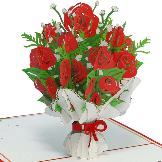 3D Pop-Up Karte Blumenkarte, Rosen, N506 LINPopUp N506