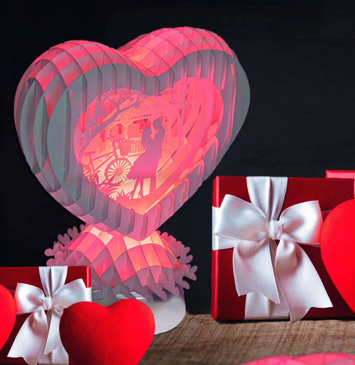 LINPopUp MagicPaper – 3D Pop-Up Herz mit LED - LINPopUp