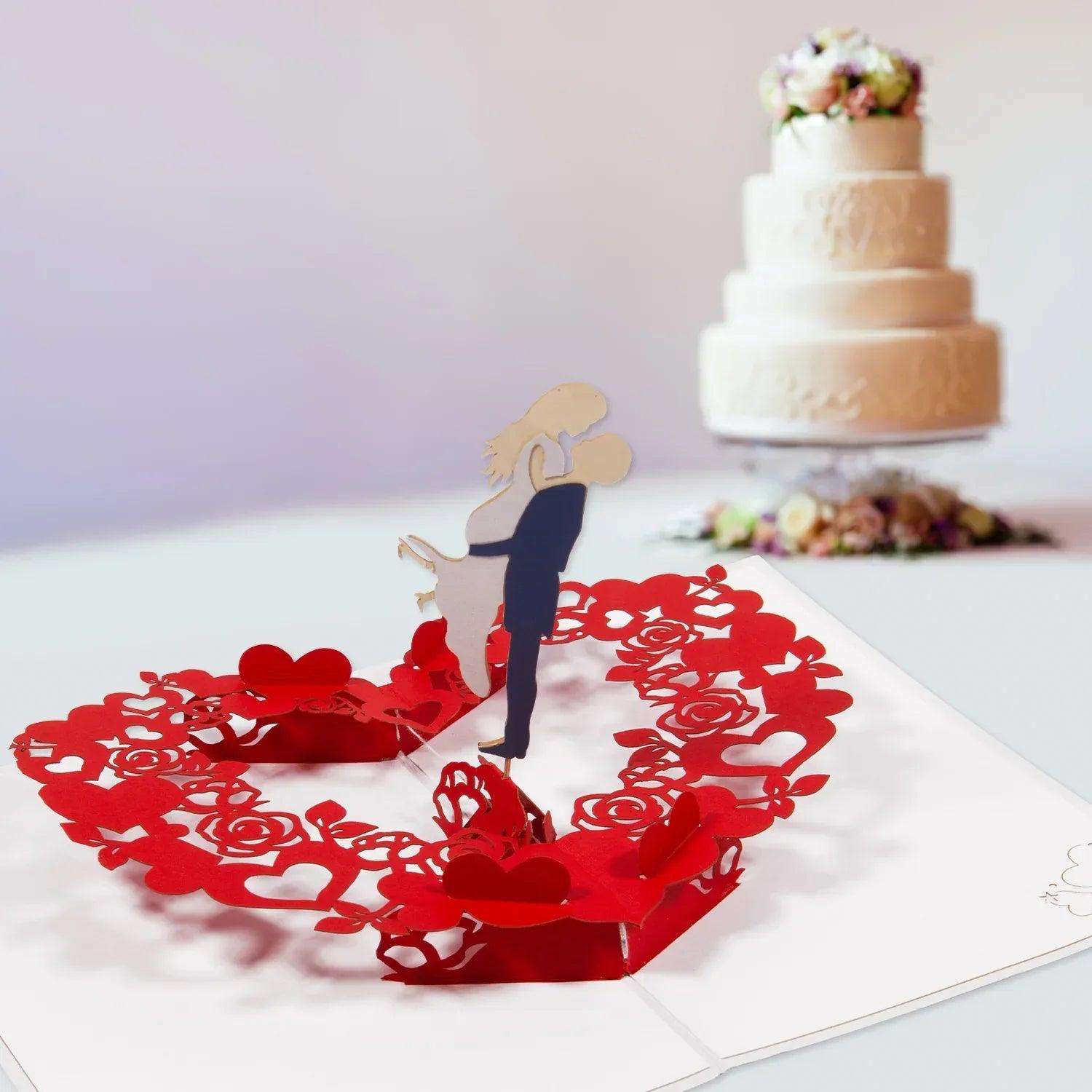 Hochzeitskarte 3D Pop-Up - Rotierendes Tanzendes Brautpaar, N75 LINPopUp N75
