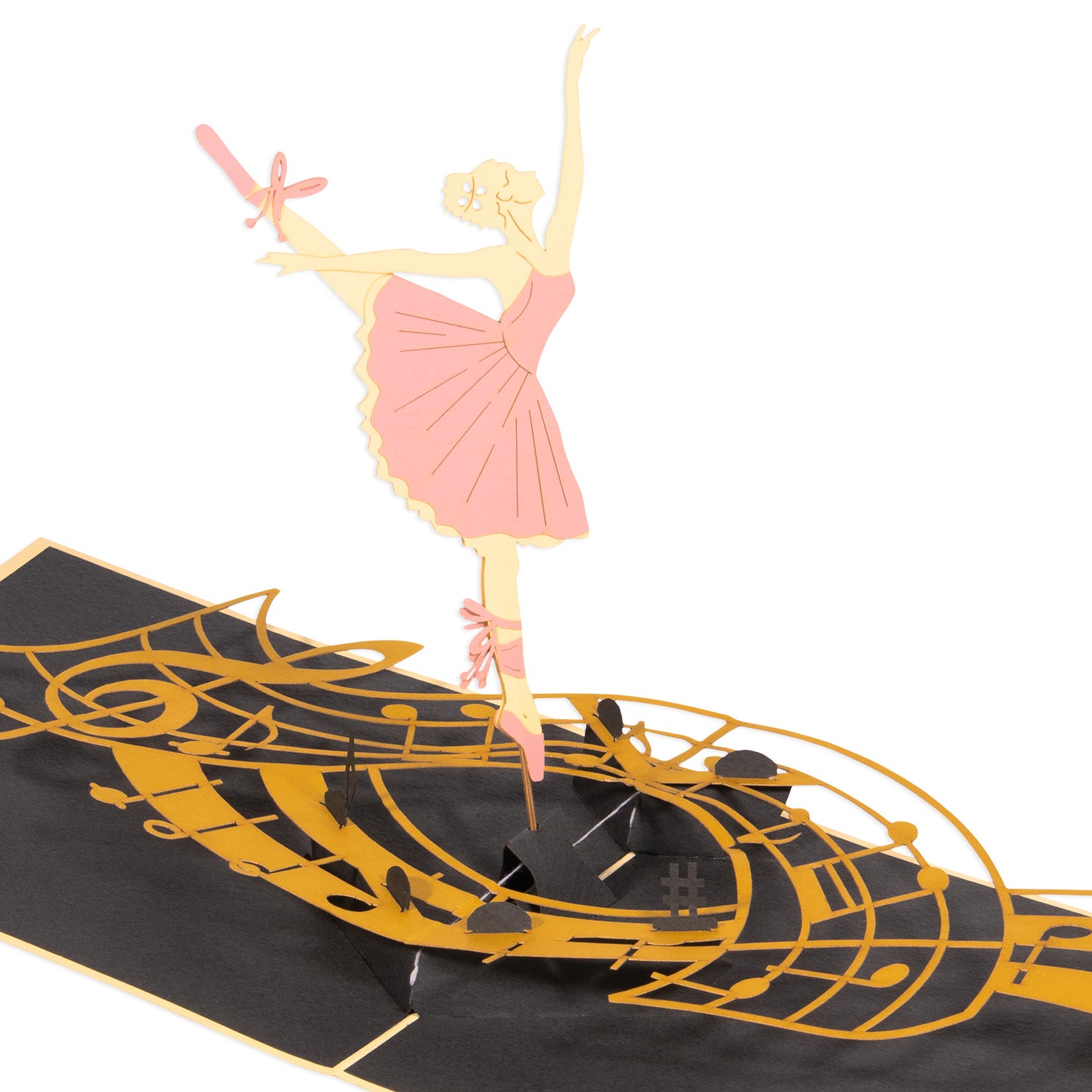 Pop-Up Karte Ballerina – 3D Rotierende Tanzkarte Tänzerinnen, N120