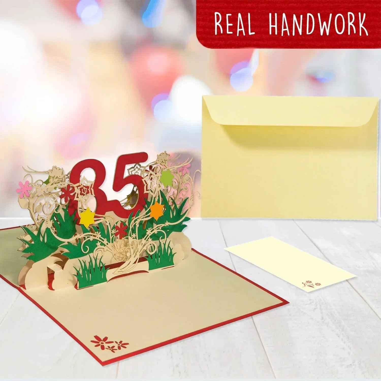 Pop-Up-Karte zum Geburtstag – Zahl 85, Geburtstagseinladung & Jubiläum, N327