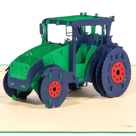 Pop-Up Karte - 3D Geburtstagskarte - Traktor, Trekker, LINPopUp - LINPopUp