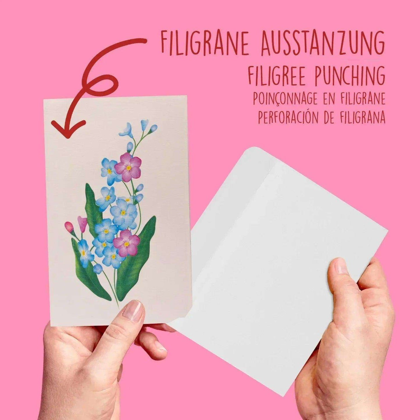 3D Pop-Up Karte Blumen, N179 - LINPopUp