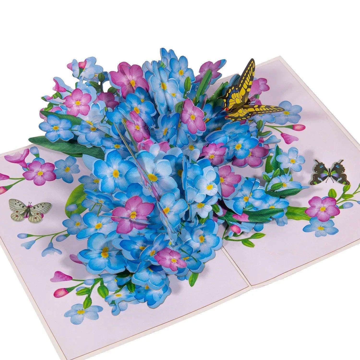 3D Pop-Up Karte Blumen, N179 - LINPopUp