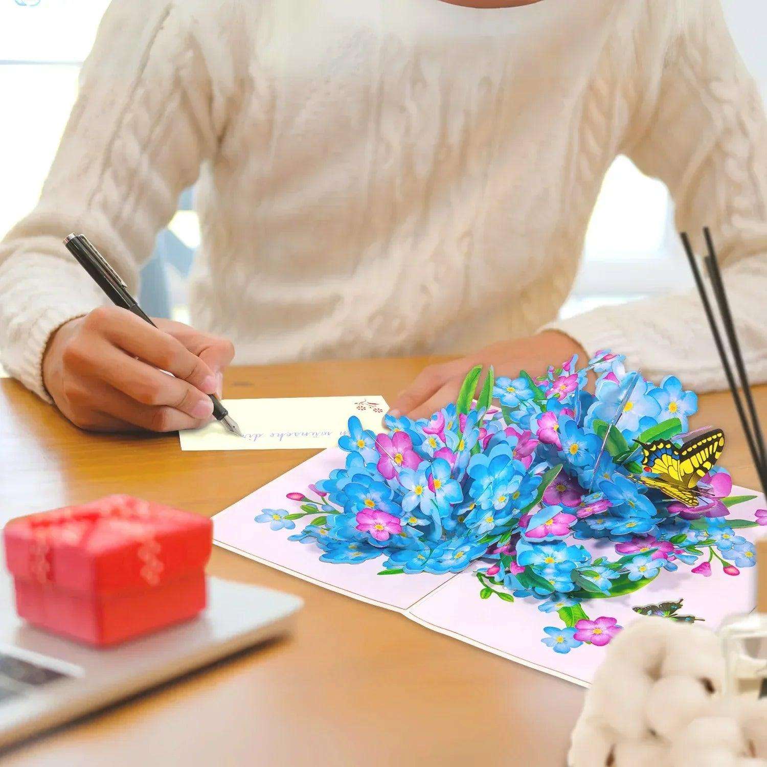3D Pop-Up Karte Blumen, N179 - LINPopUp