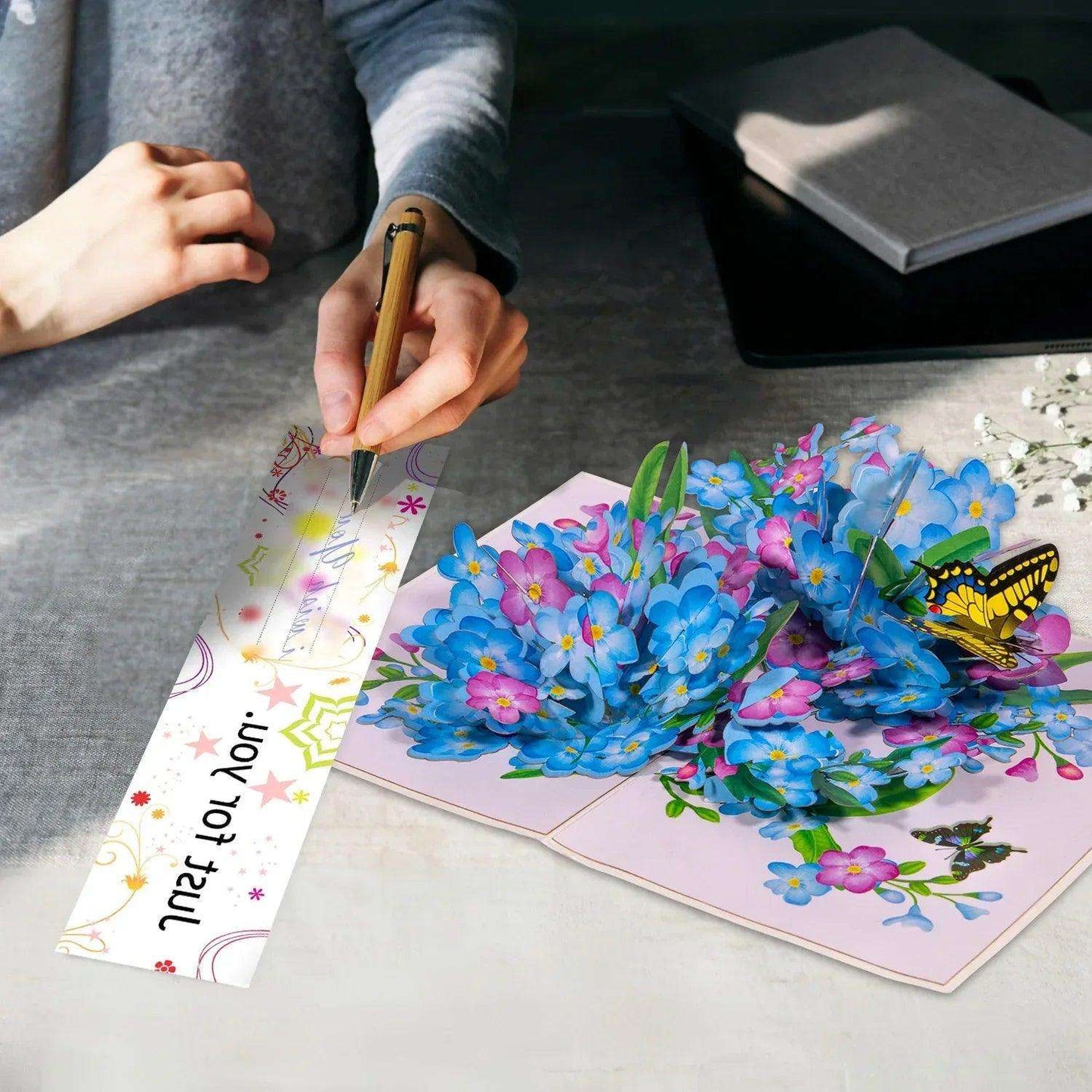 3D Pop-Up Karte Blumen, N179 - LINPopUp