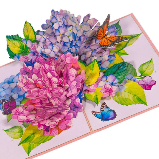 3D Pop-Up Karte Blumen, Hortensien, N278 LINPopUp N278