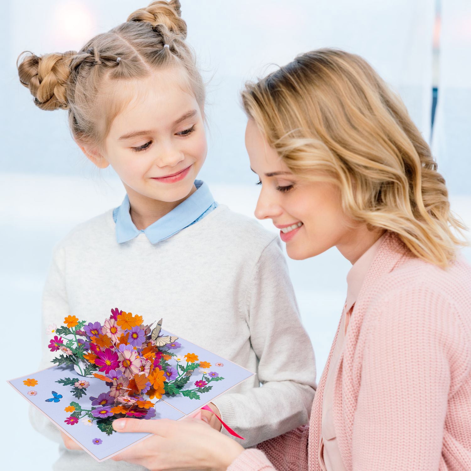 3D Pop-Up Karte Blumen, Blumenkarte, N190