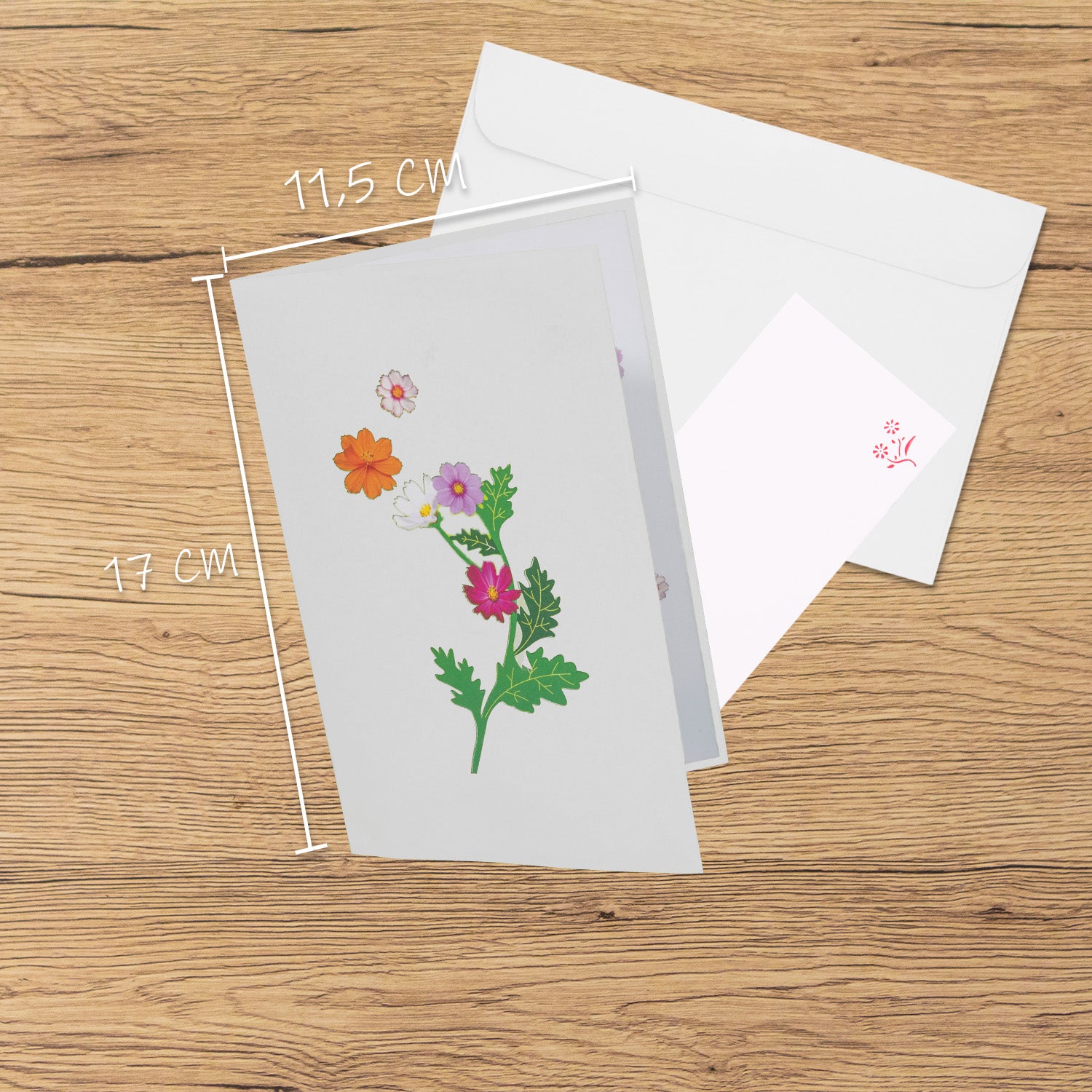 3D Pop-Up Karte Blumen, Blumenkarte, N190