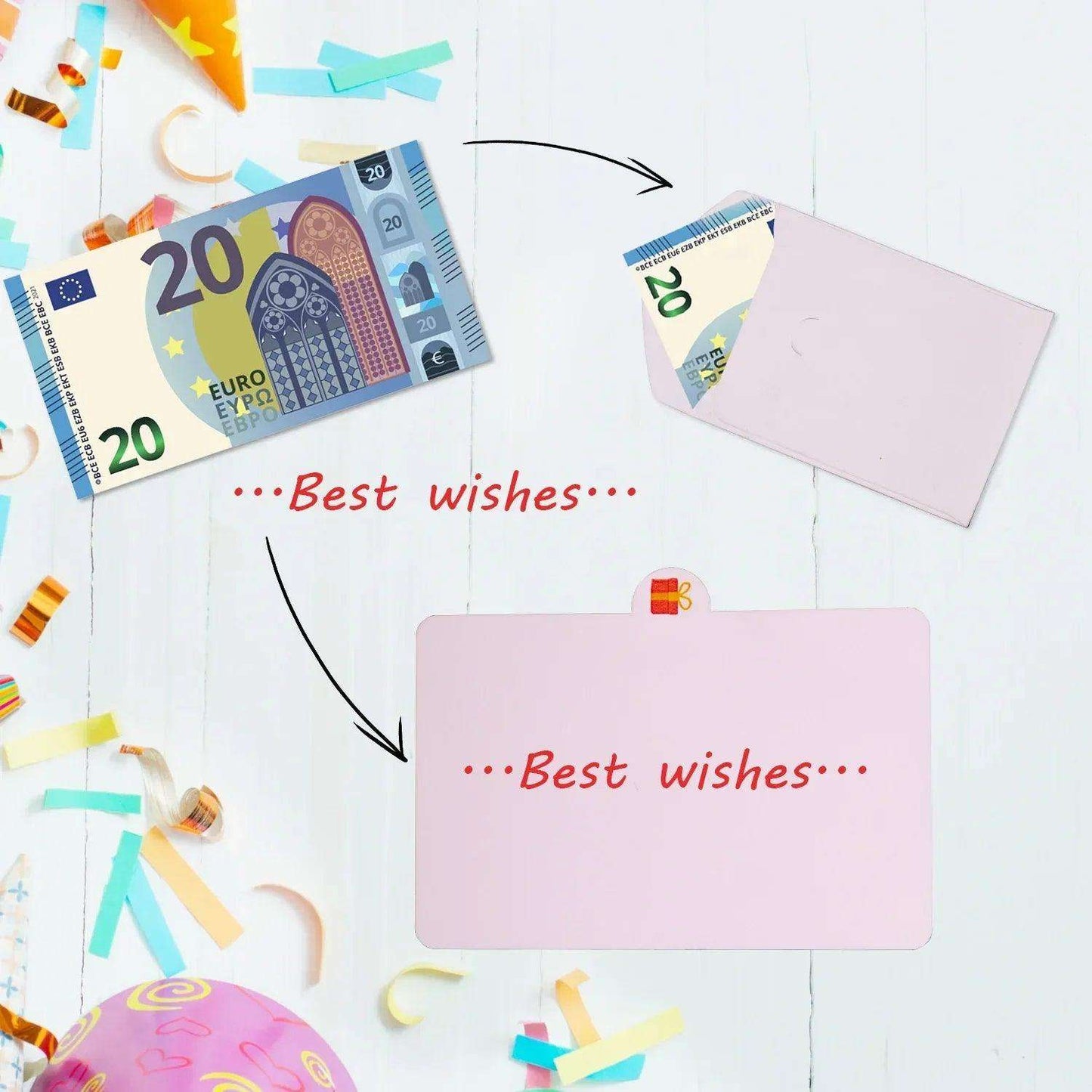 3D Pop - Up Karte mit Geldfach - Verpackung Geldgeschenk, Igel, Wunscherfüller, G3 - LINPopUp