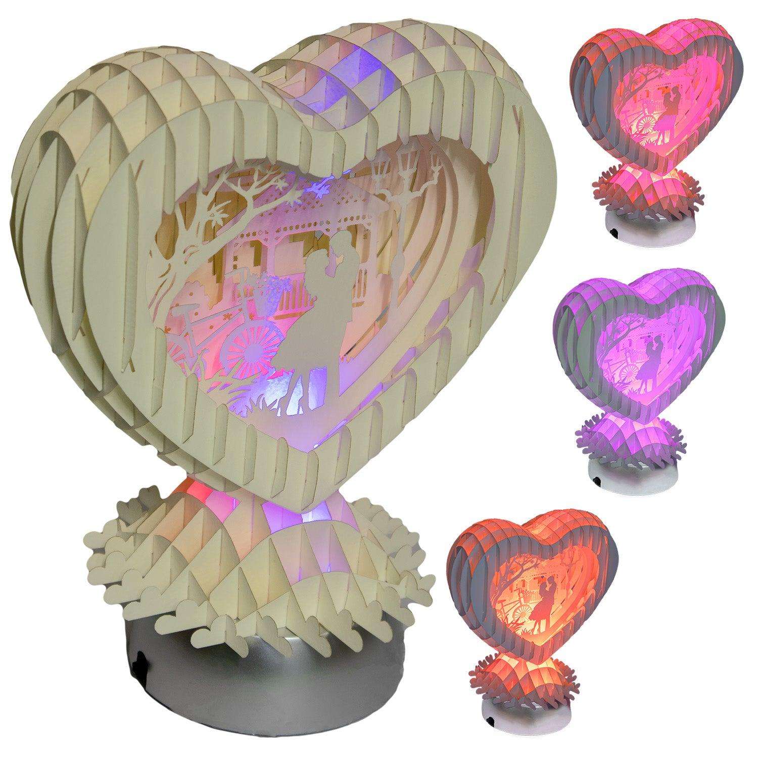 LINPopUp MagicPaper – 3D Pop-Up Herz mit LED - LINPopUp