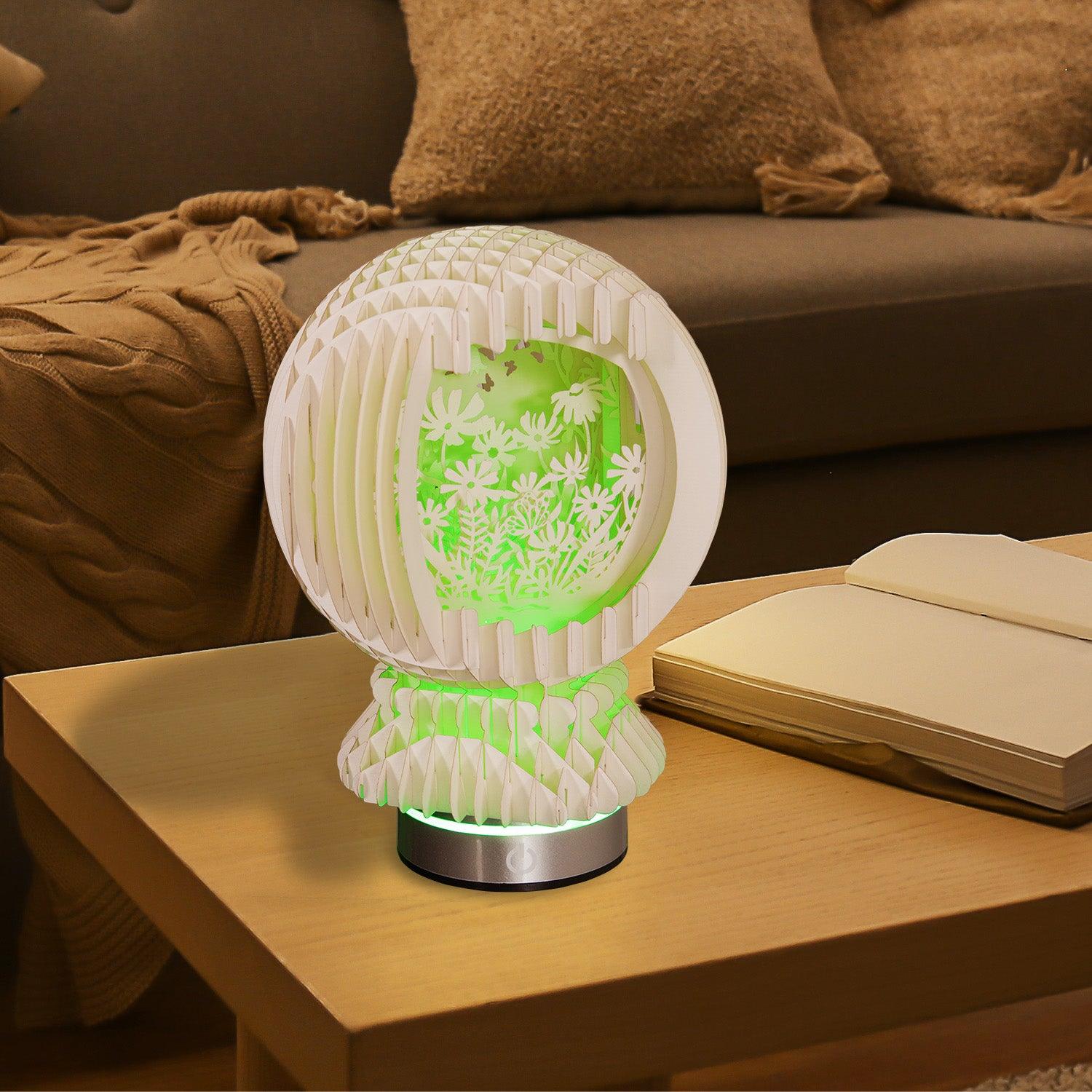 LINPopUp MagicPaper – 3D Pop-Up Blumen Garten Kugel mit LED - LINPopUp