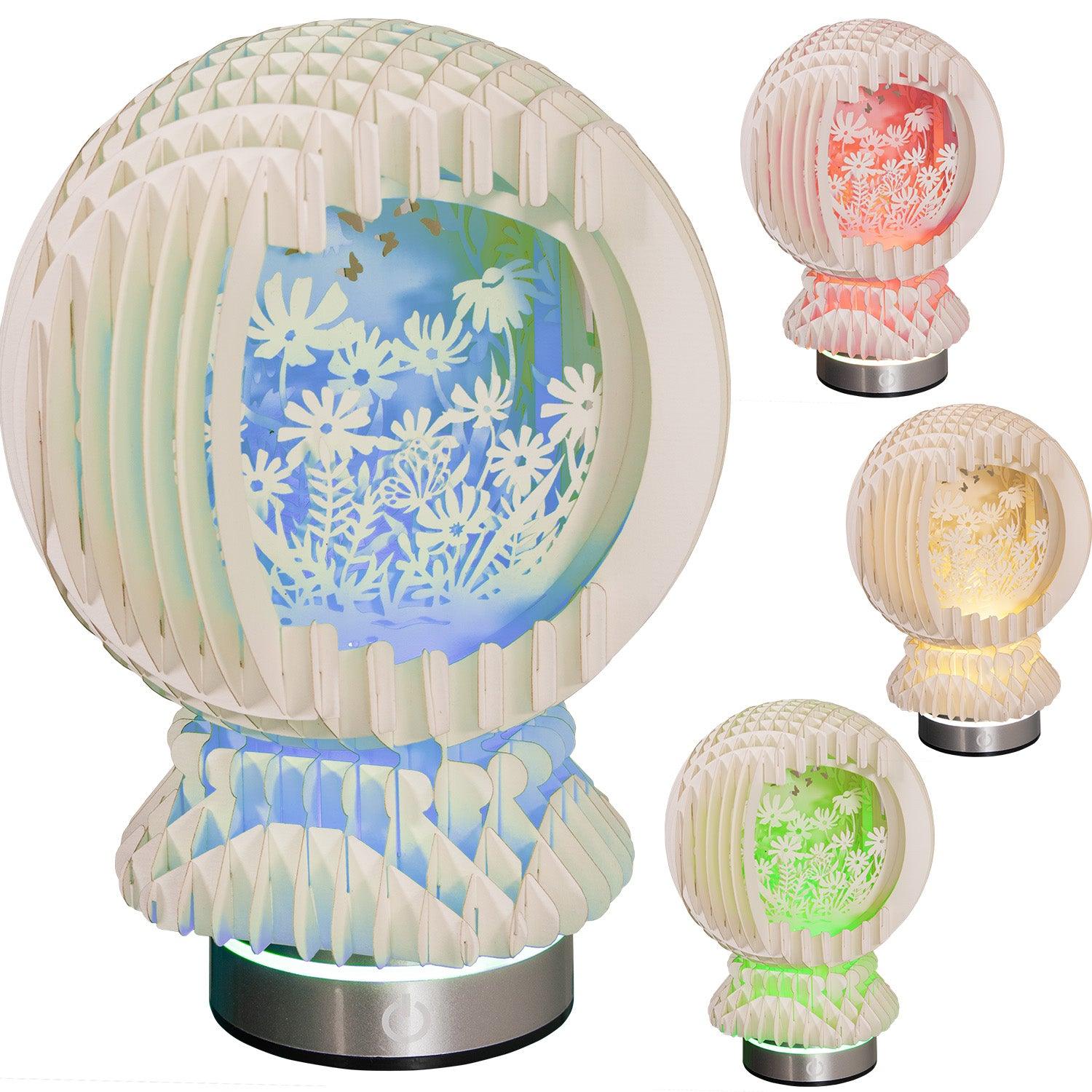 LINPopUp MagicPaper – 3D Pop-Up Blumen Garten Kugel mit LED - LINPopUp