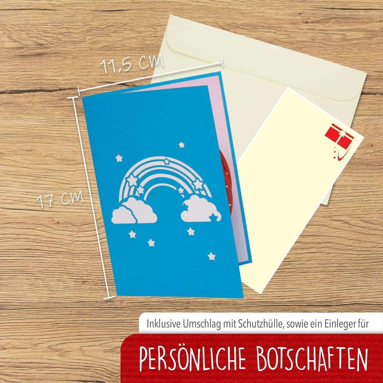Pop-Up Karte - Regenbogen 3D LINPopUp Grußkarte - LINPopUp