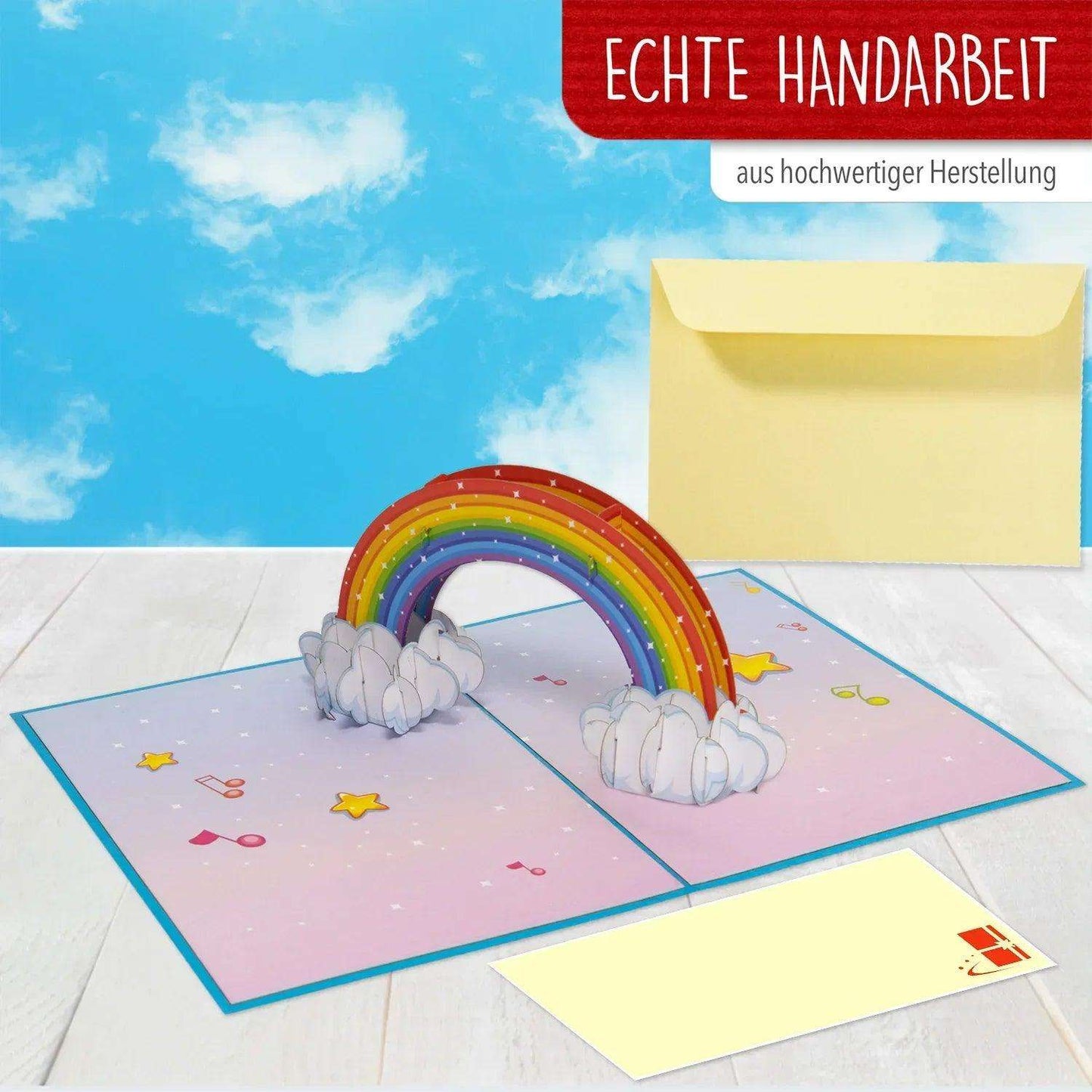 Pop-Up Karte - Regenbogen 3D LINPopUp Grußkarte - LINPopUp