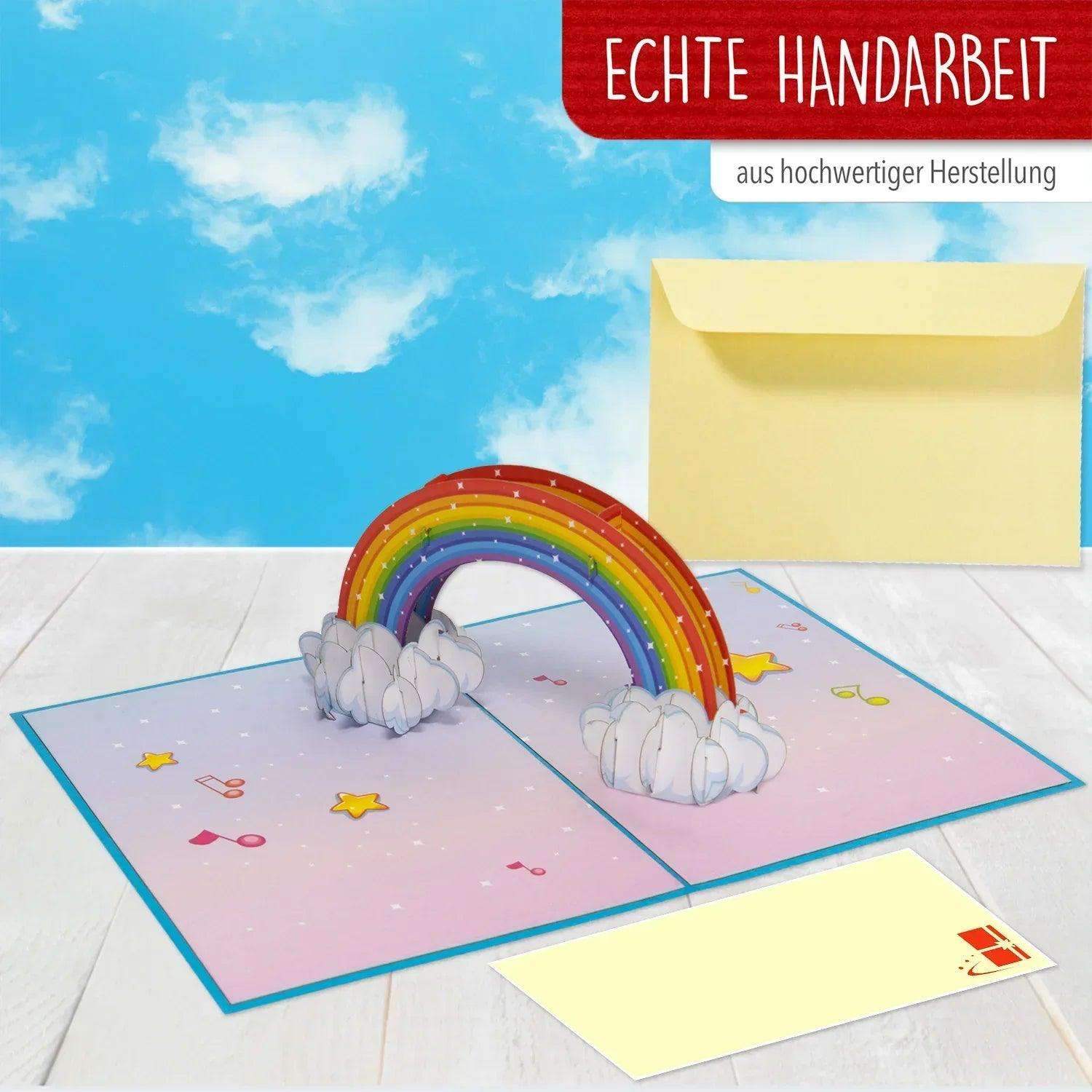 Pop-Up Karte - Regenbogen 3D LINPopUp Grußkarte - LINPopUp