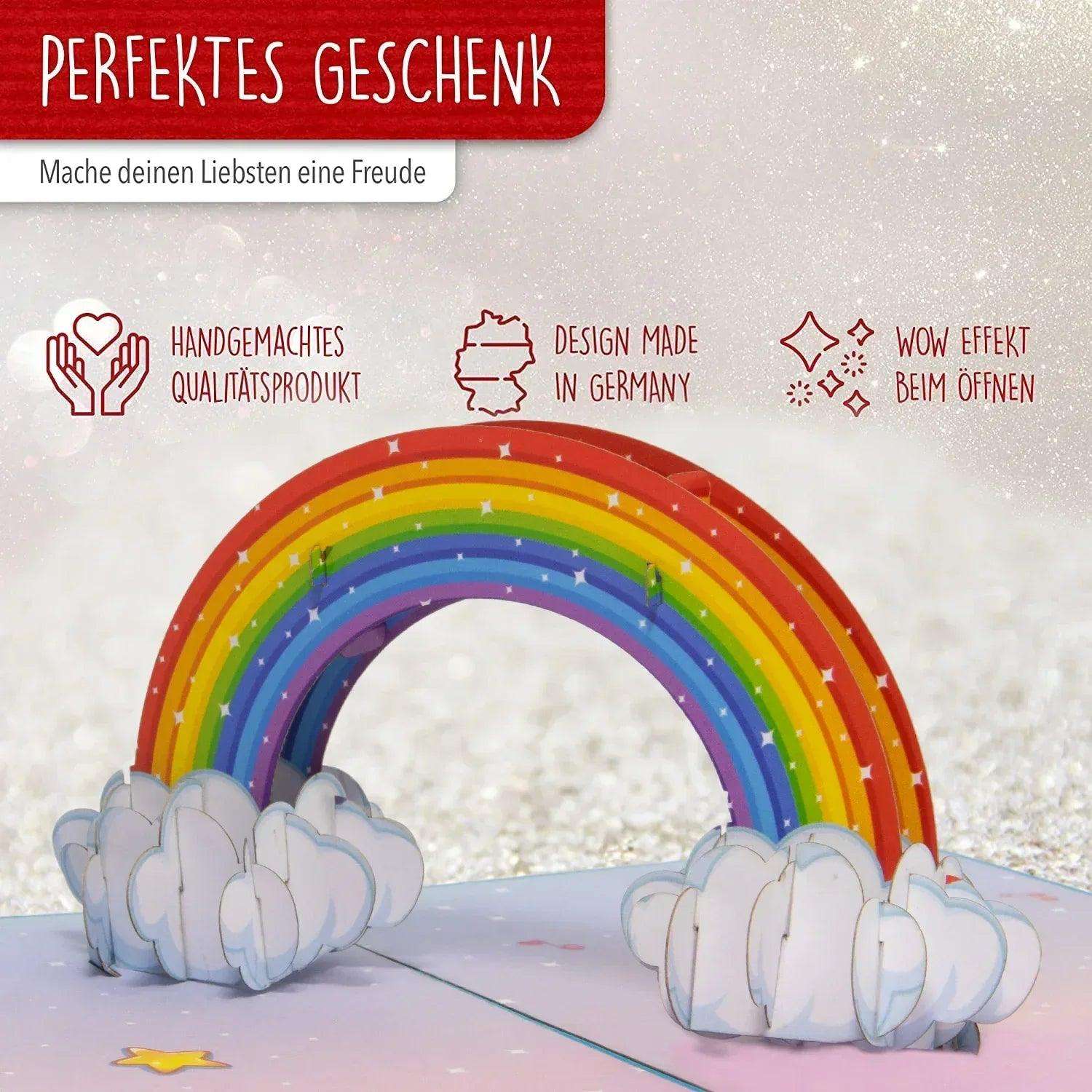 Pop-Up Karte - Regenbogen 3D LINPopUp Grußkarte - LINPopUp