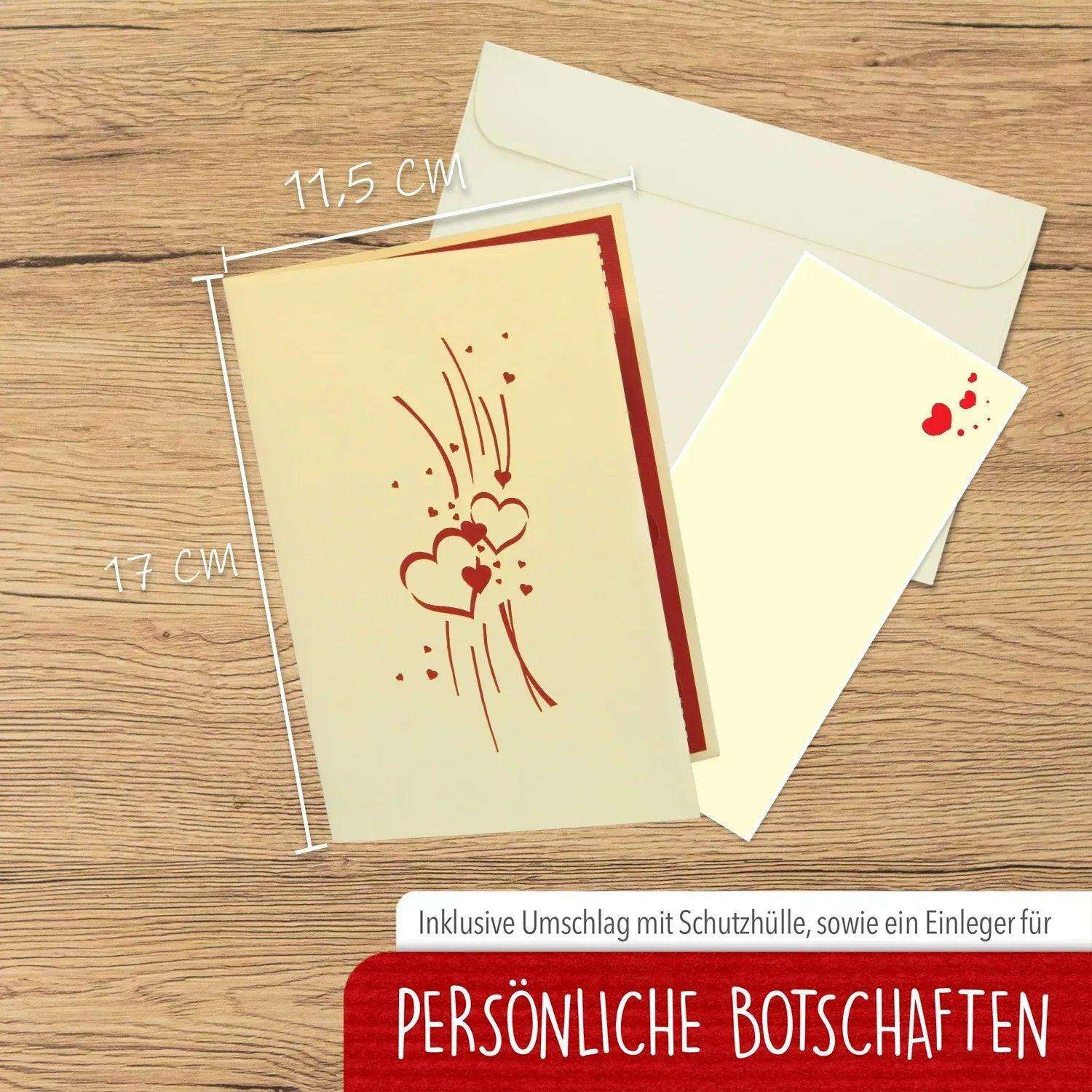 Hochzeitskarte Pop Up 3D - Glückwunschkarte zur Hochzeit, Küssende Elfen, N69 LINPopUp N69