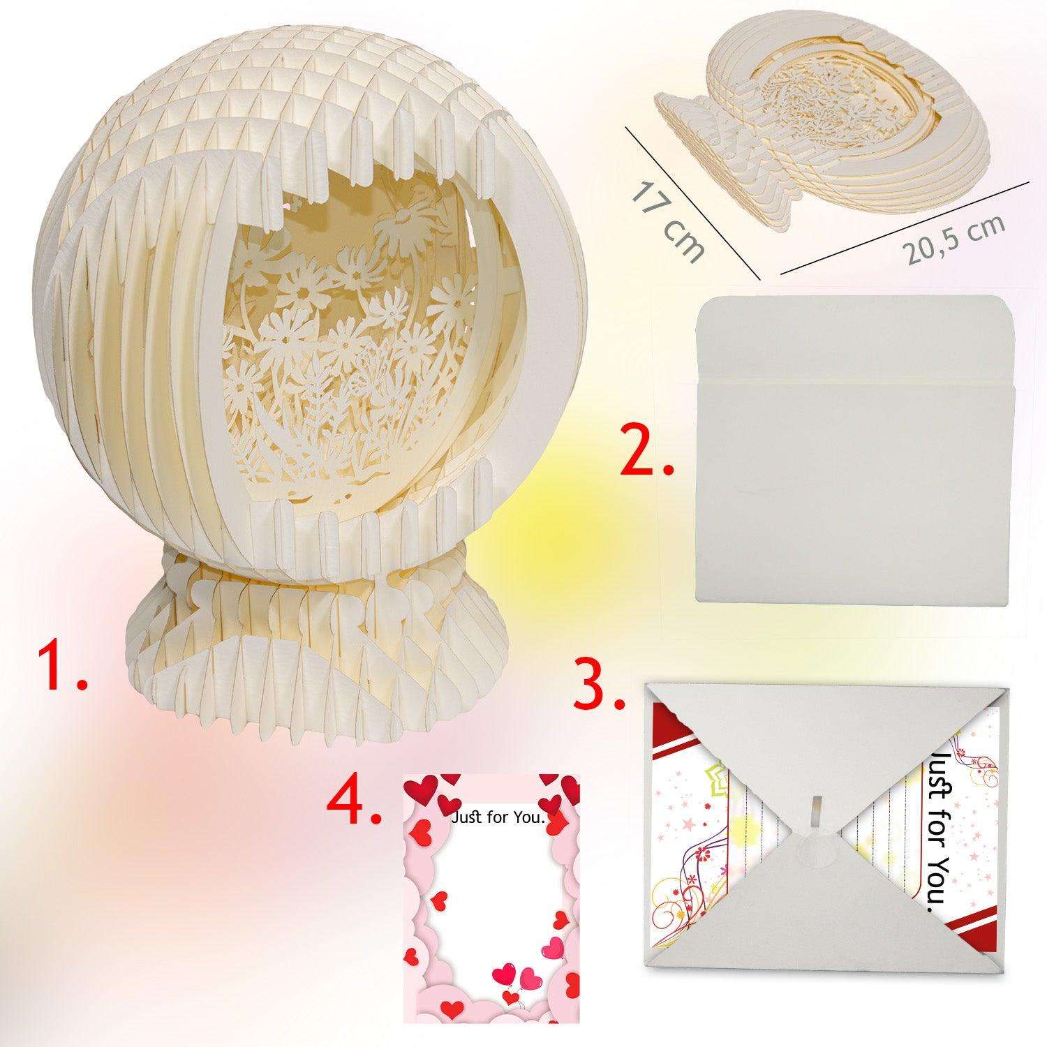 LINPopUp MagicPaper – 3D Pop-Up Blumen Garten Kugel - LINPopUp