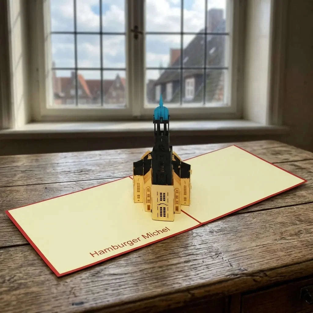 Pop-Up Karte Hamburg - 3D Stadtkarte Stadtbesichtigung Gutschein, N204 LINPopUp N204