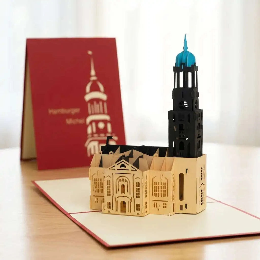 Pop-Up Karte Hamburg - 3D Stadtkarte Stadtbesichtigung Gutschein, N204 LINPopUp N204