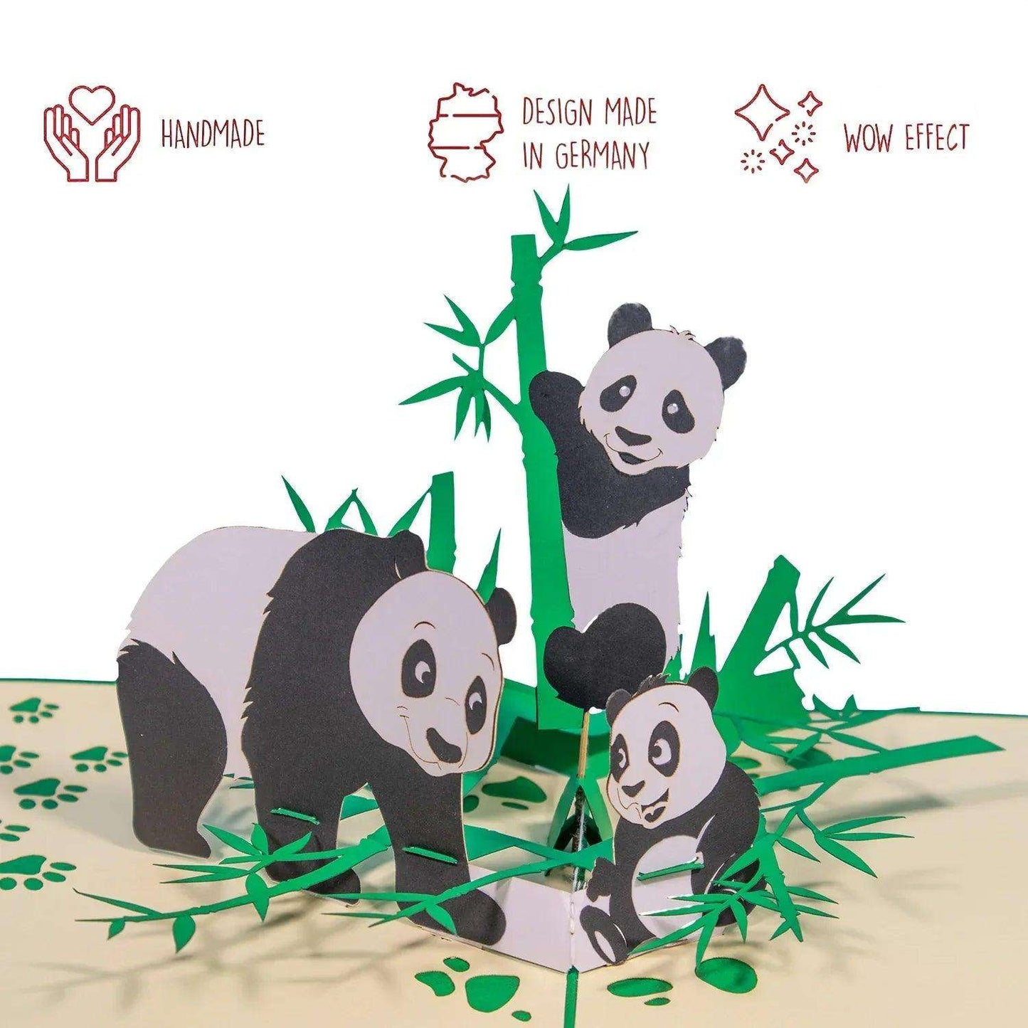 Pop-Up Geburtstagskarte - Kindergeburtstag, rotierende LINPopUp, Pandabär - LINPopUp