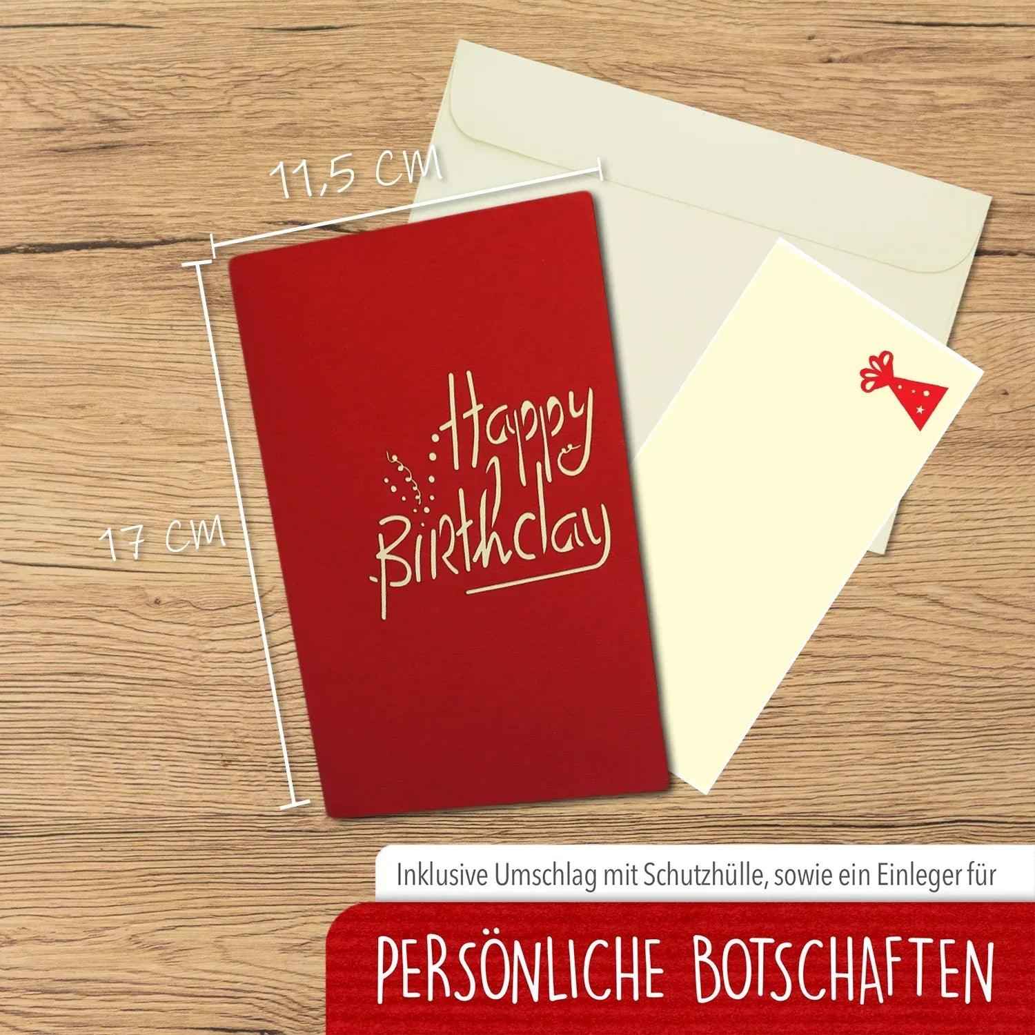 Pop-Up-Karte zum Geburtstag – Zahl 85, Geburtstagseinladung & Jubiläum, N245