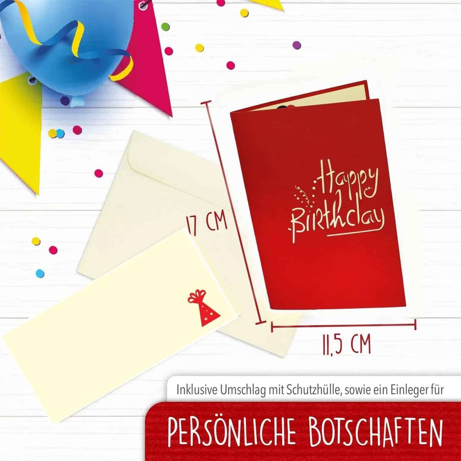 Pop-Up-Karte zum Geburtstag – Zahl 90, Geburtstagseinladung & Jubiläum, N232