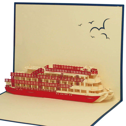 Pop-Up 3D Karte Schiff - Grußkarte mit Boot, Kreuzfahrt, N115 LINPopUp N115