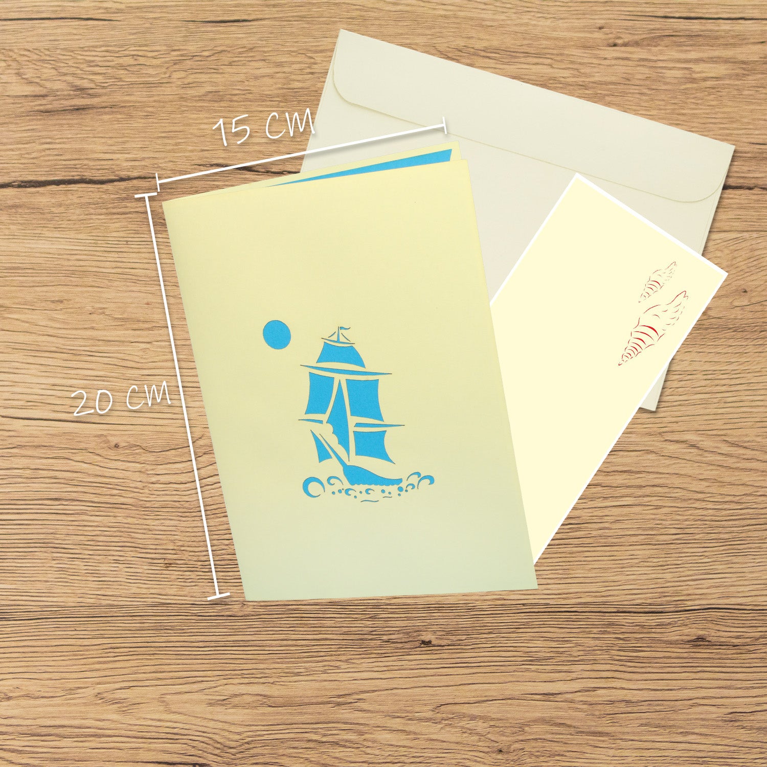 Pop-Up 3D Karte Schiff - Grußkarte mit Boot, Segelschiff, N116