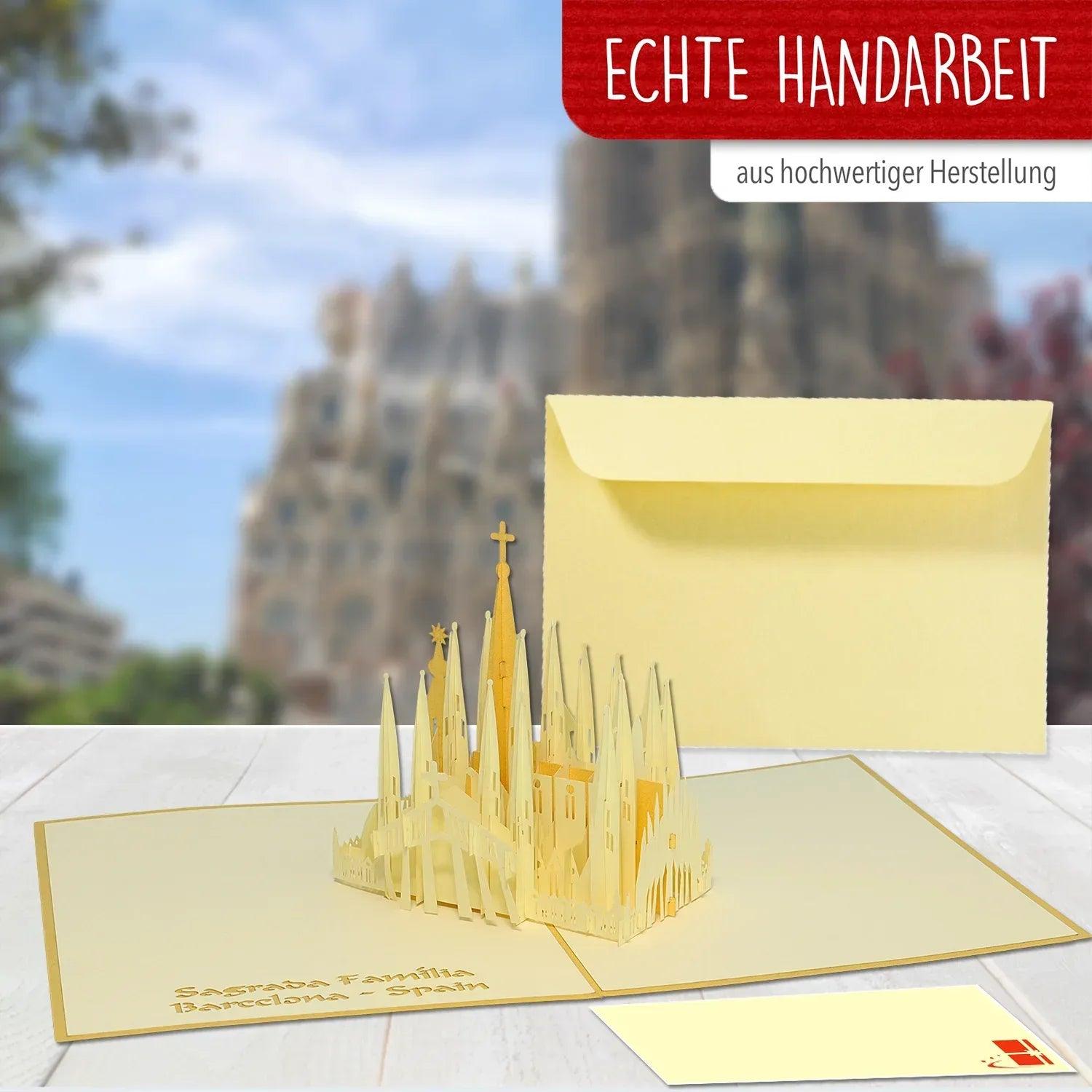 Pop-Up Karte Barcelona - 3D Stadtkarte Stadtbesichtigung Gutschein, N266 - LINPopUp