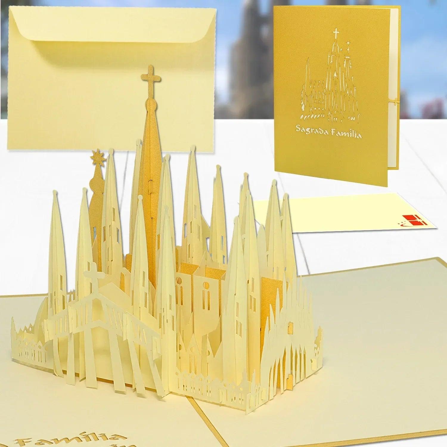 Pop-Up Karte Barcelona - 3D Stadtkarte Stadtbesichtigung Gutschein, N266 - LINPopUp
