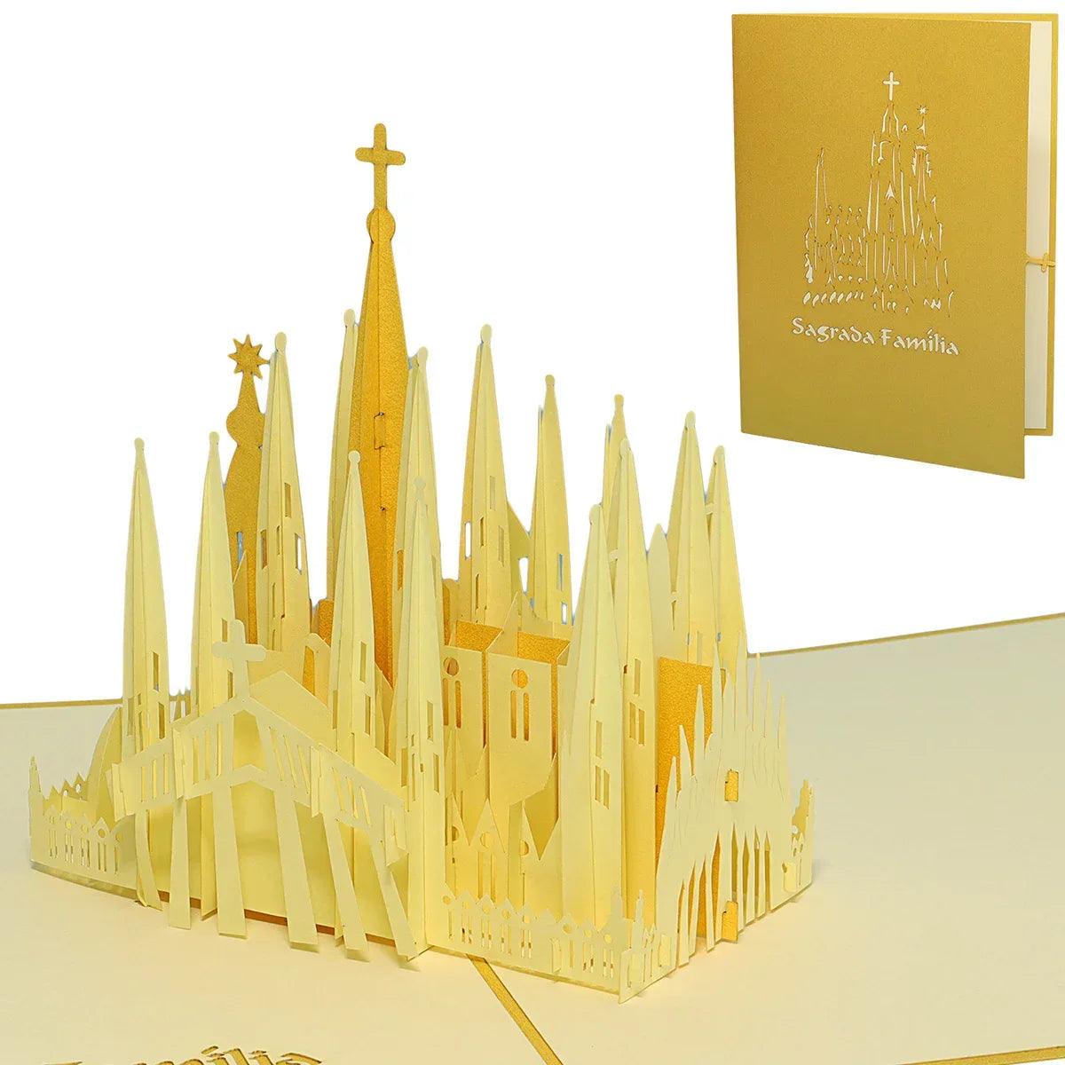 Pop-Up Karte Barcelona - 3D Stadtkarte Stadtbesichtigung Gutschein, N266 - LINPopUp