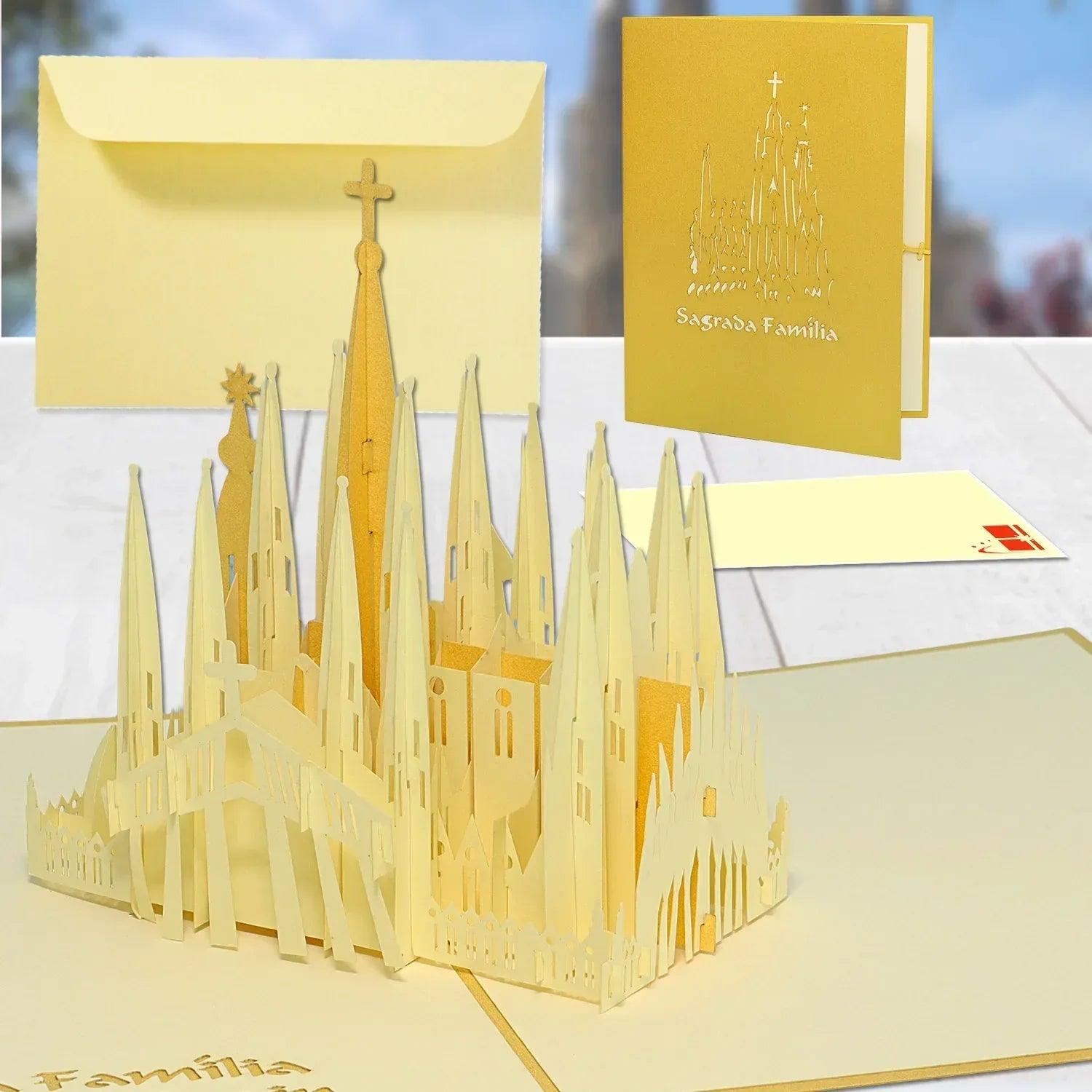 Pop-Up Karte Barcelona - 3D Stadtkarte Stadtbesichtigung Gutschein, N266 - LINPopUp