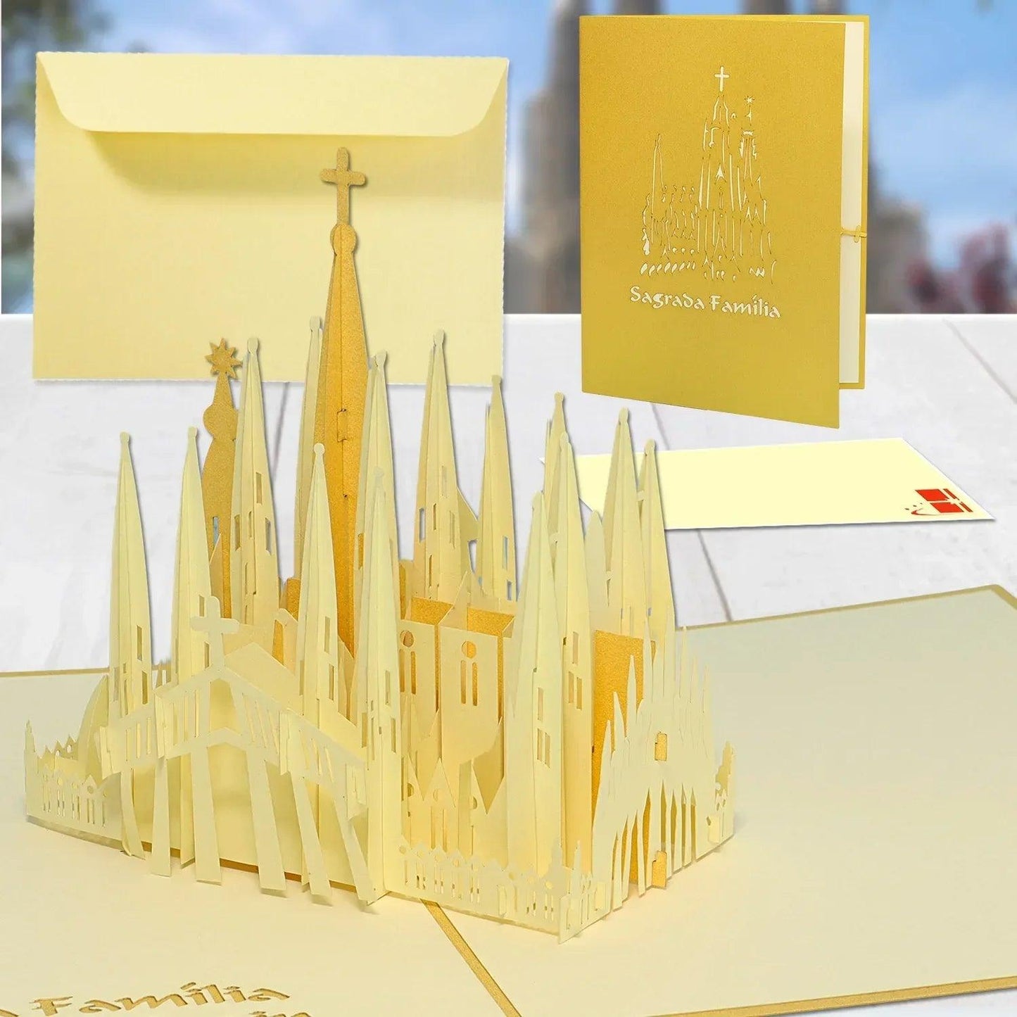 Pop-Up Karte Barcelona - 3D Stadtkarte Stadtbesichtigung Gutschein, N266 - LINPopUp