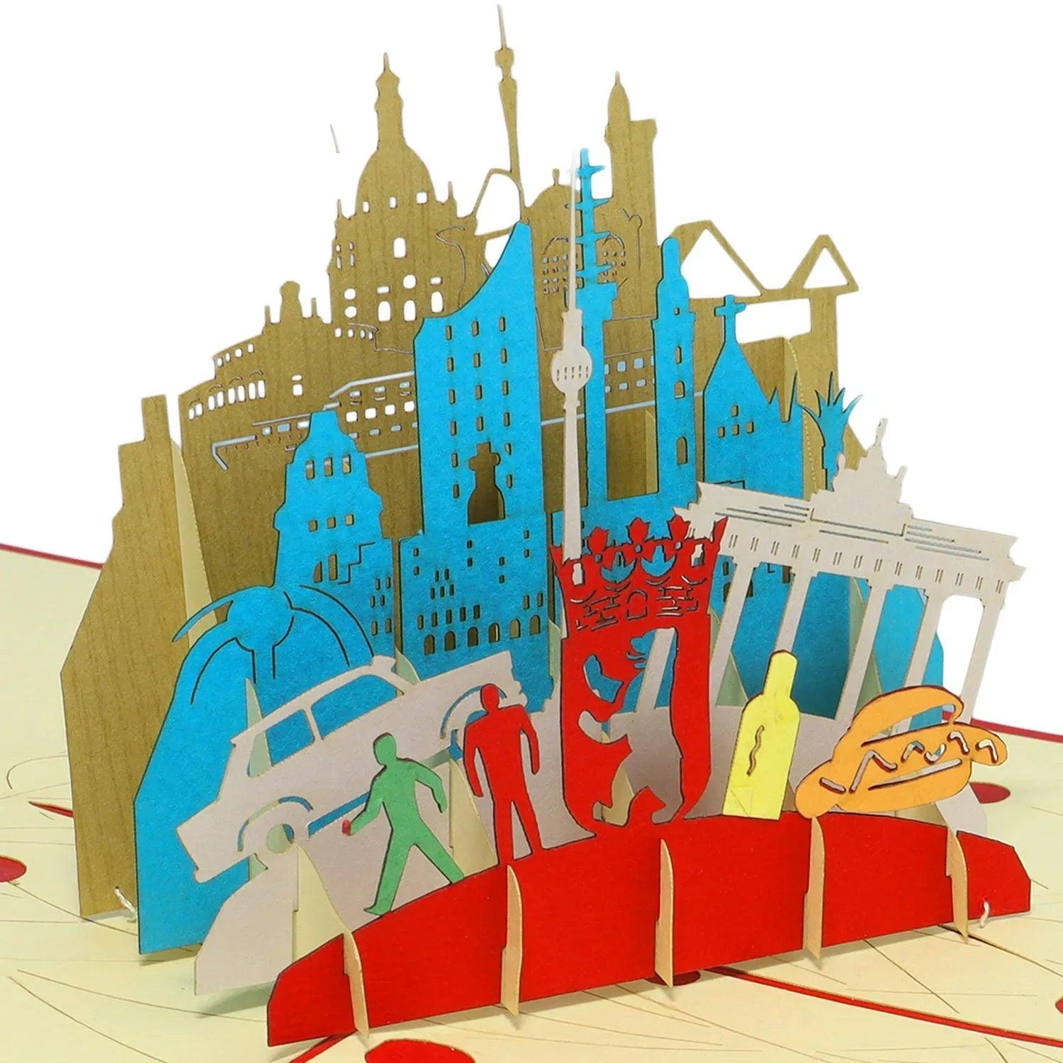 Pop-Up Karte Berlin - 3D Stadtkarte Stadtbesichtigung Gutschein, N191 LINPopUp N191