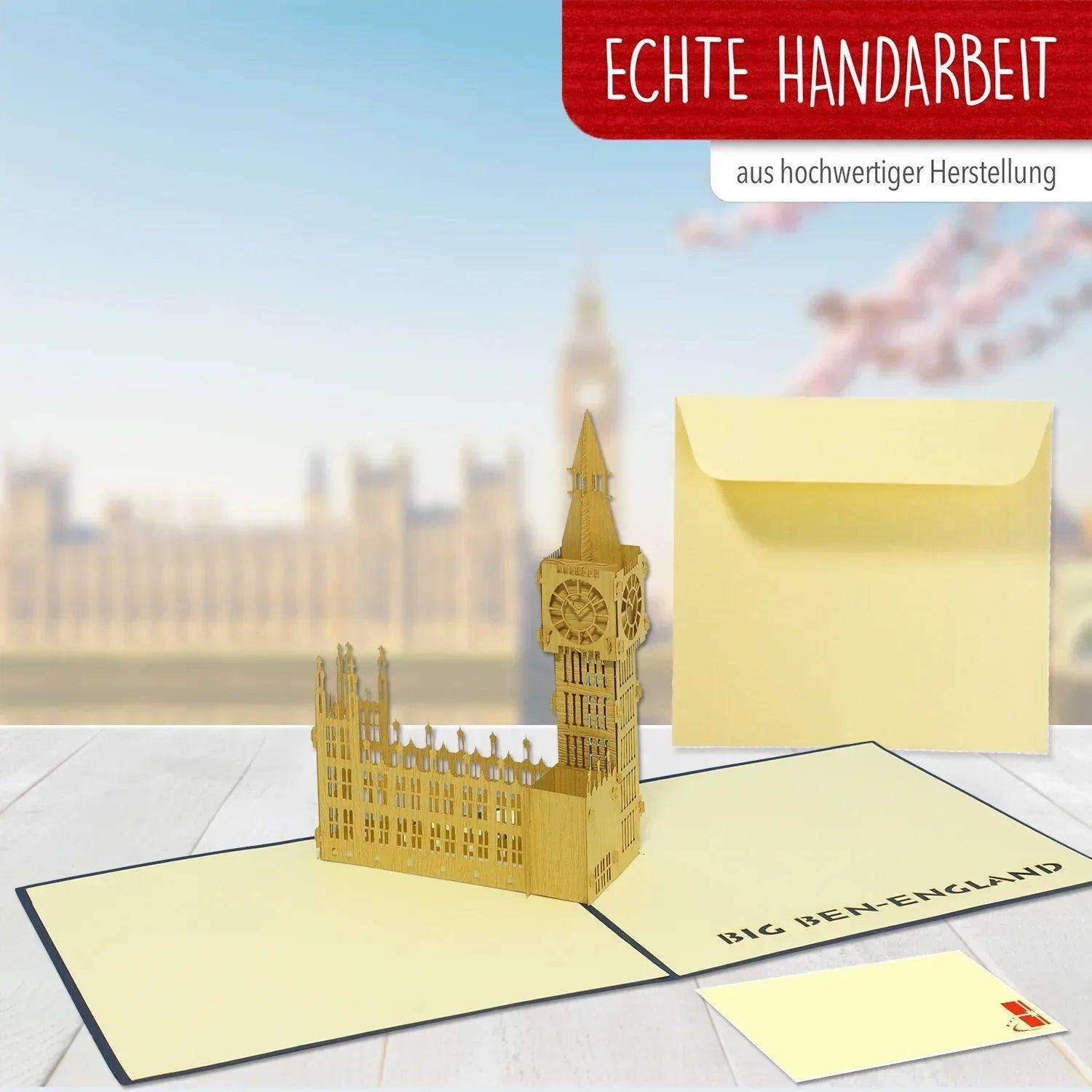 Pop-Up Karte Big Ben - 3D Stadtkarte Stadtbesichtigung Gutschein, N184 LINPopUp N184
