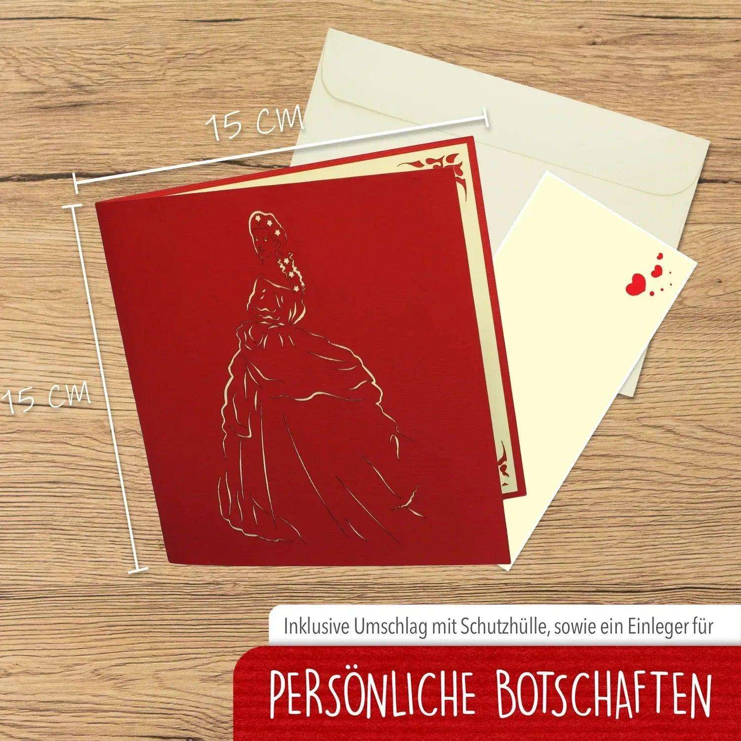 Pop-Up Karte Elisabeth von Österreich-Ungarn - 3D Stadtkarte Stadtbesichtigung Gutschein, N237 - LINPopUp