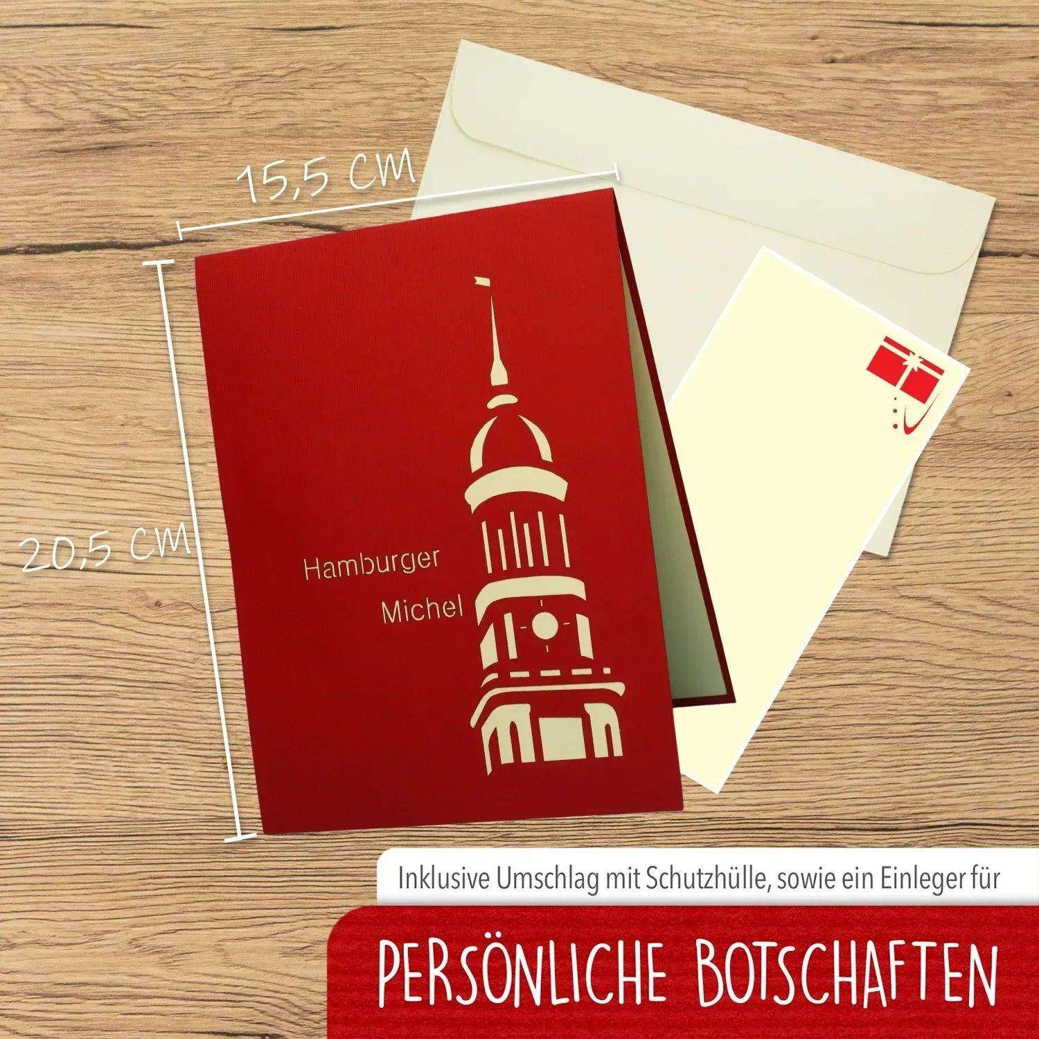 Pop-Up Karte Hamburg - 3D Stadtkarte Stadtbesichtigung Gutschein, N204 LINPopUp N204