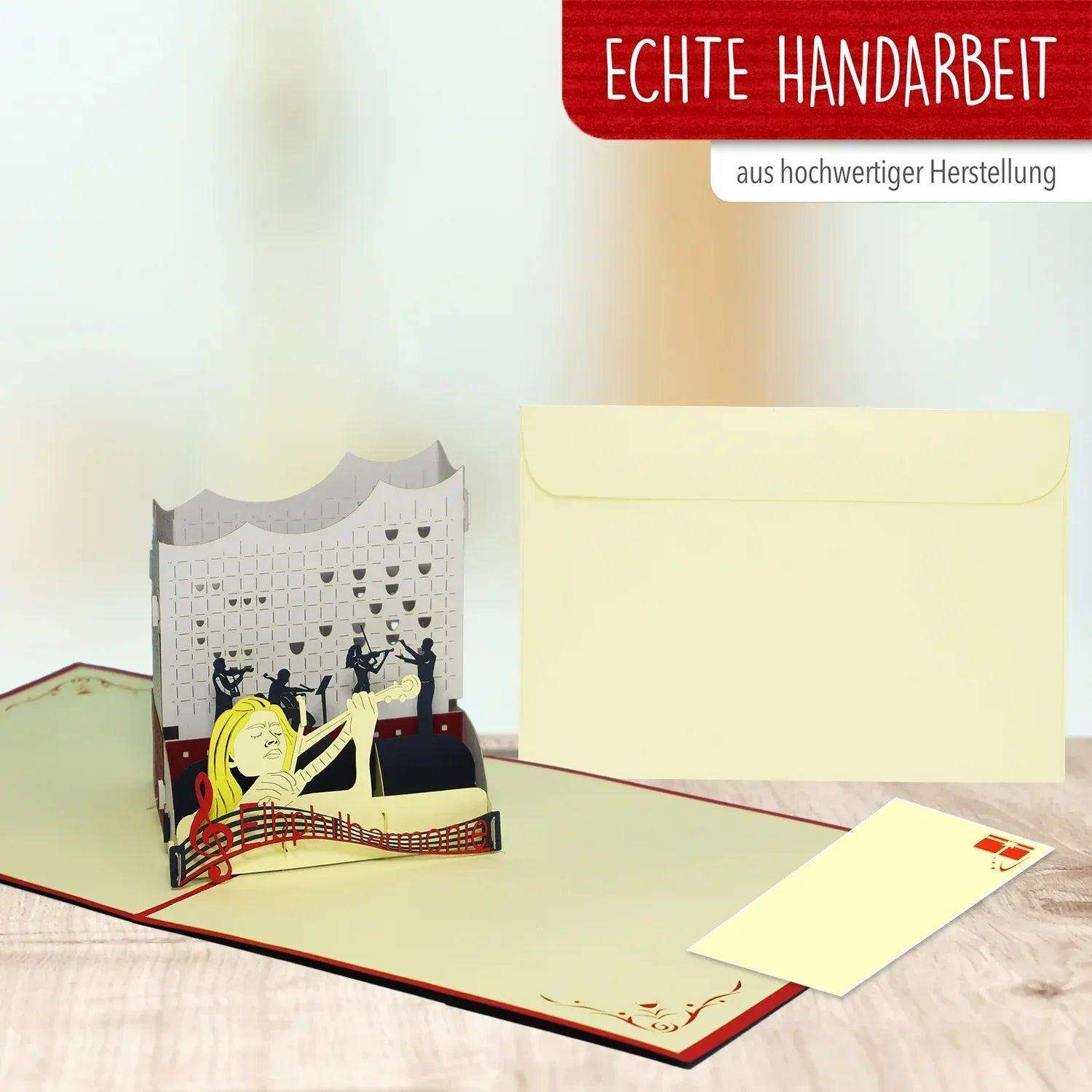 Pop-Up Karte Hamburg - 3D Stadtkarte Stadtbesichtigung Gutschein, N258 LINPopUp N258