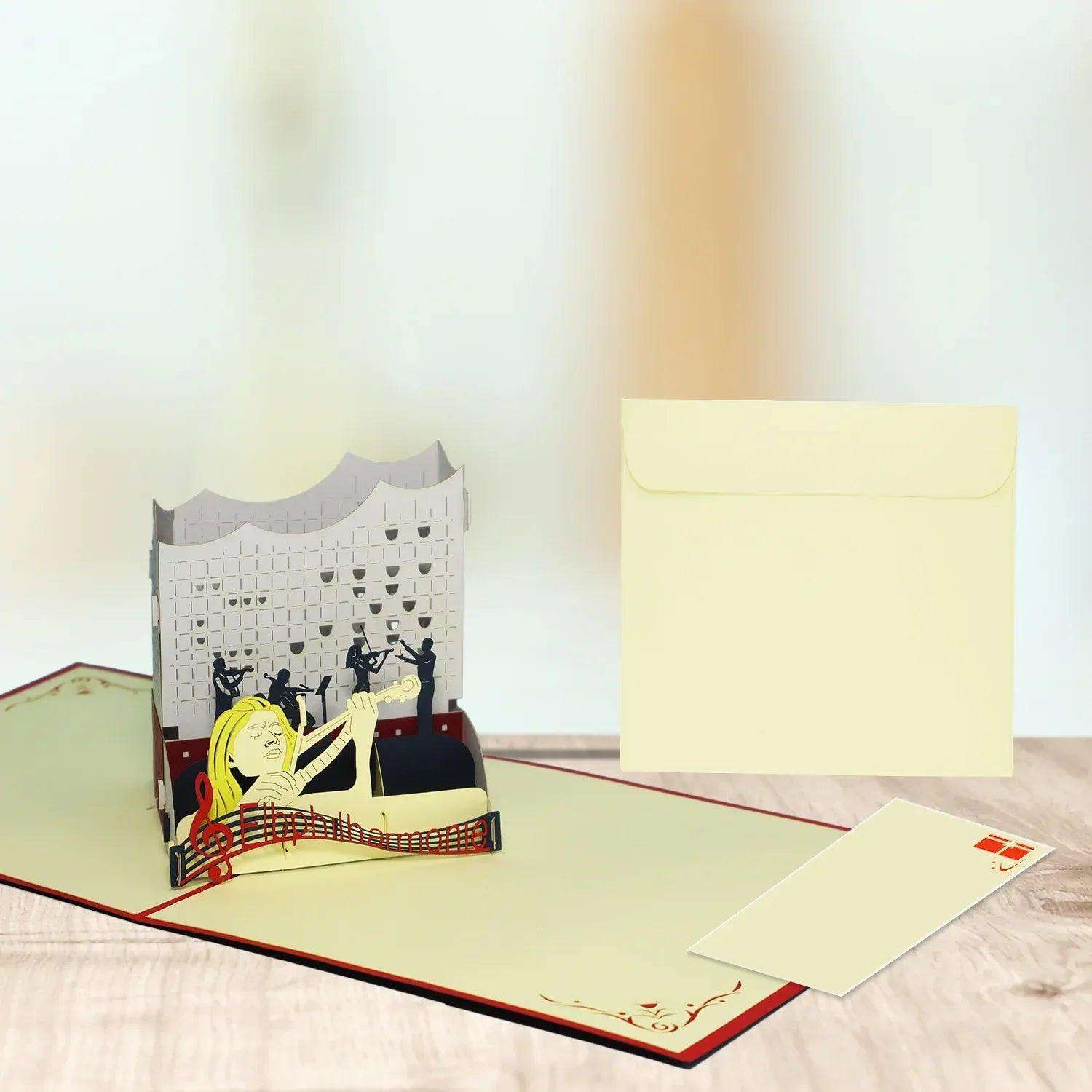 Pop-Up Karte Hamburg - 3D Stadtkarte Stadtbesichtigung Gutschein, N258 LINPopUp N258