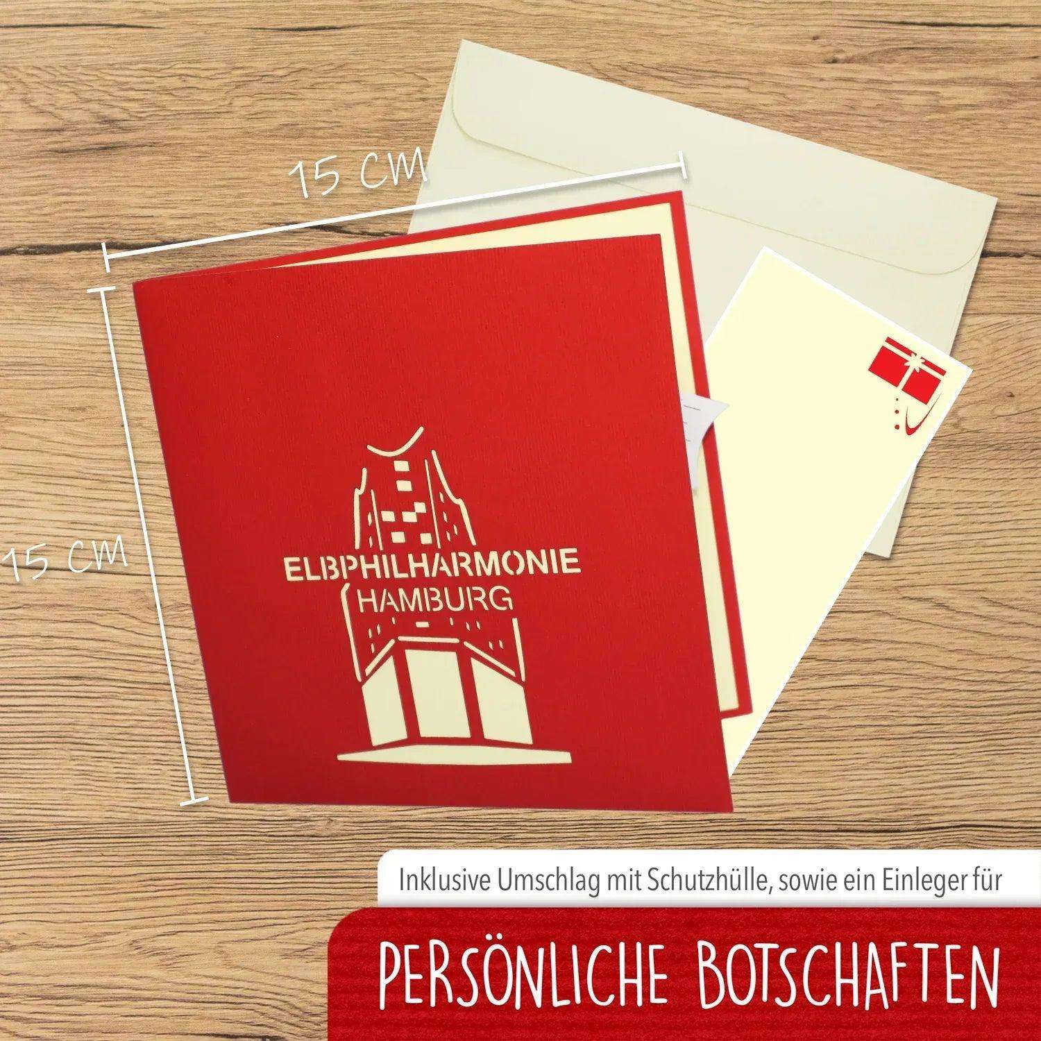 Pop-Up Karte Hamburg - 3D Stadtkarte Stadtbesichtigung Gutschein, N258 LINPopUp N258
