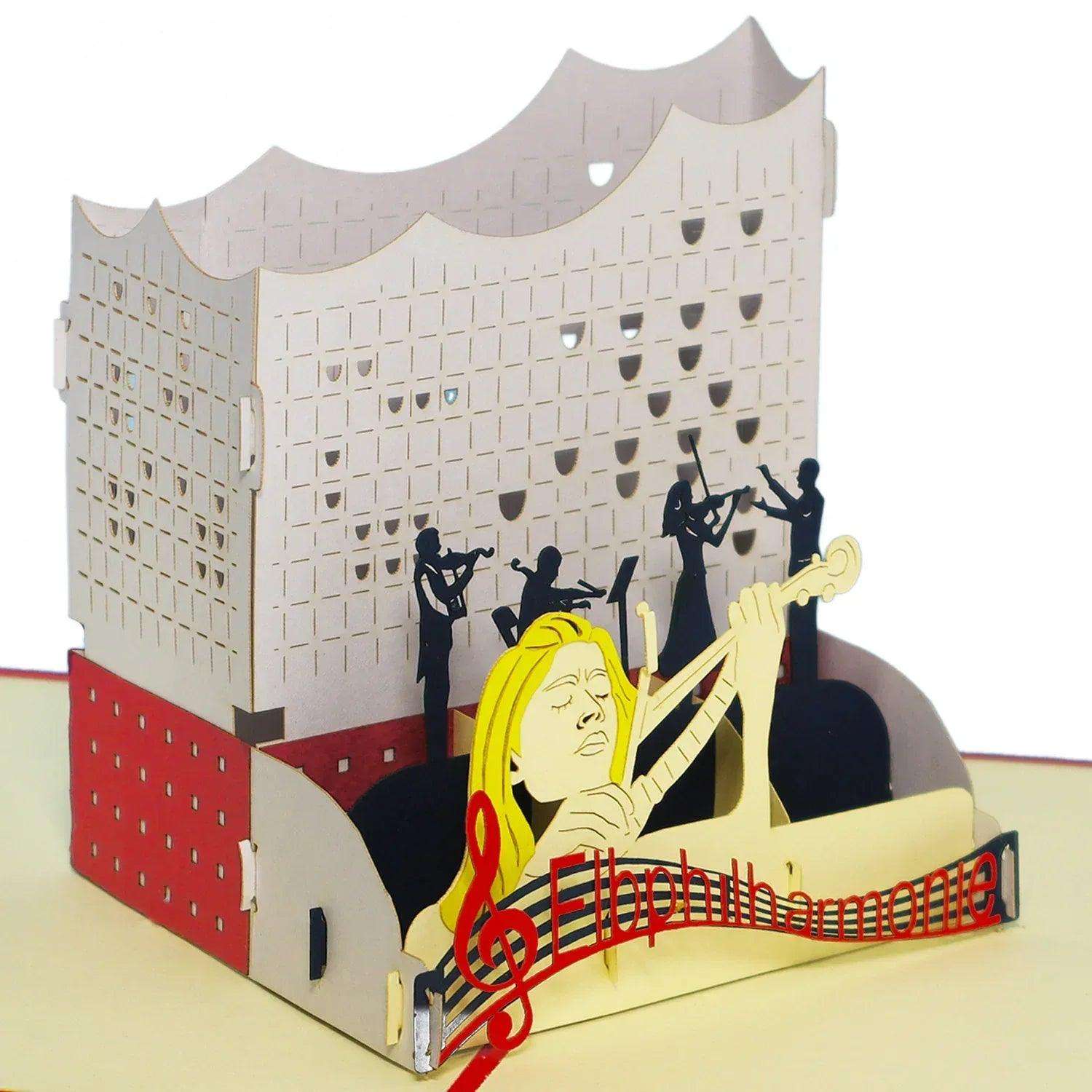 Pop-Up Karte Hamburg - 3D Stadtkarte Stadtbesichtigung Gutschein, N258 LINPopUp N258
