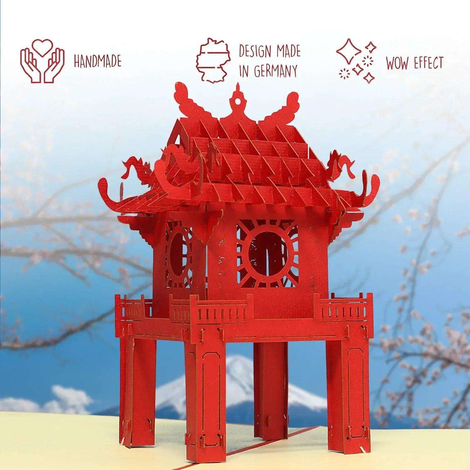 Pop-Up Karte Japan - 3D Stadtkarte Stadtbesichtigung Gutschein, N166 - LINPopUp