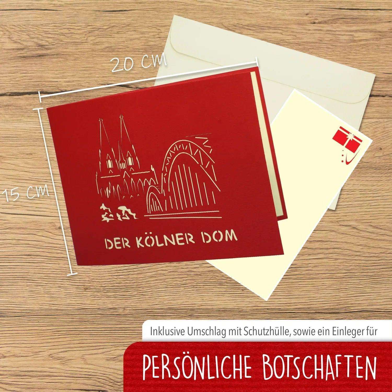 Pop-Up Karte Köln - 3D Stadtkarte Stadtbesichtigung Gutschein, N168 LINPopUp N168