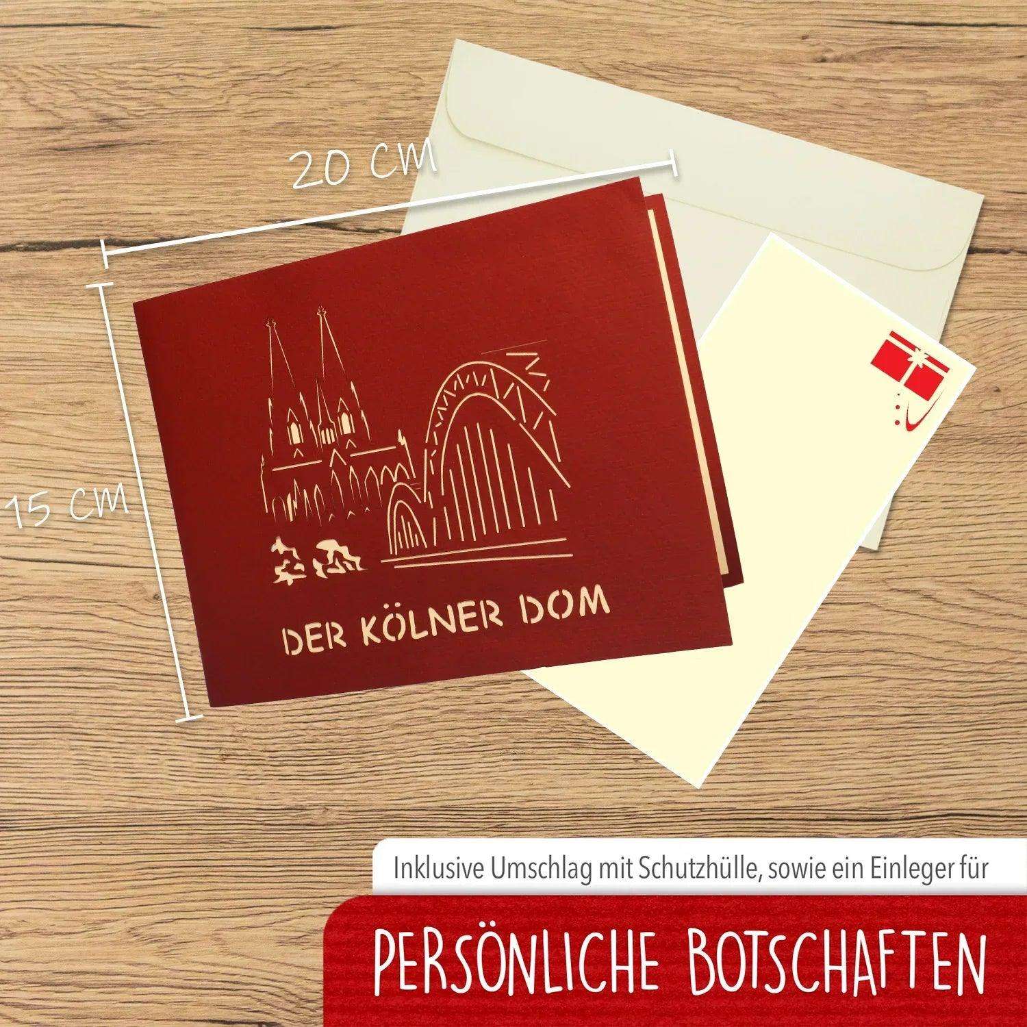 Pop-Up Karte Köln - 3D Stadtkarte Stadtbesichtigung Gutschein, N169 LINPopUp N169