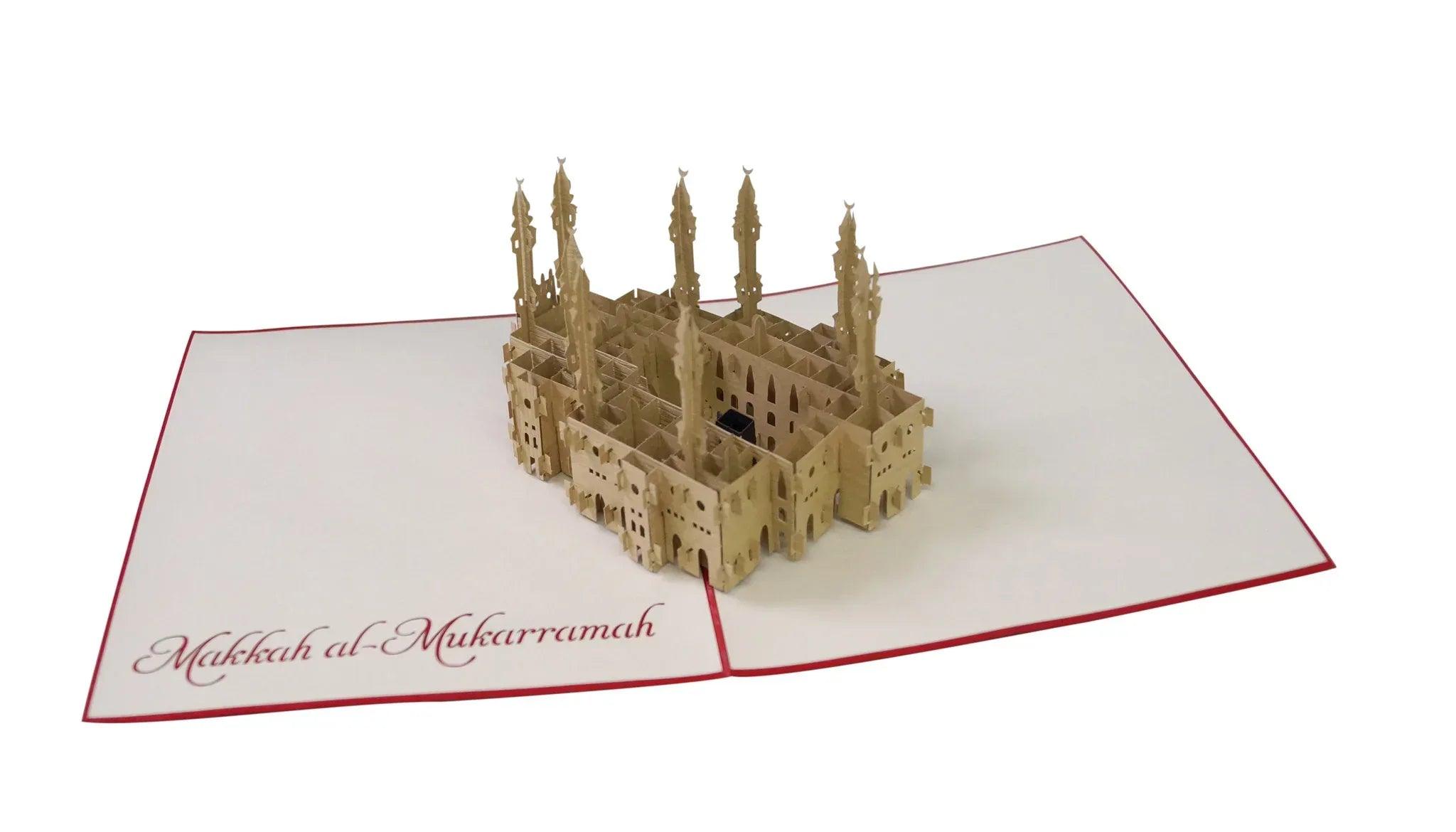 Pop-Up Karte Mekka - 3D Pilgerreise Glückwunschkarte Gutschein, N202 - LINPopUp