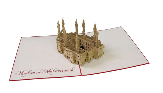 Pop-Up Karte Mekka - 3D Pilgerreise Glückwunschkarte Gutschein, N202 - LINPopUp