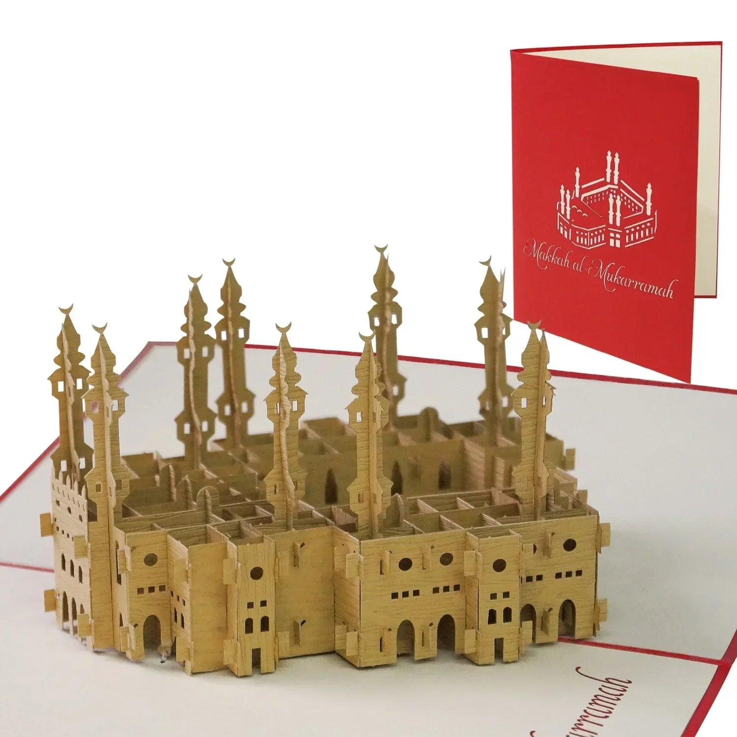 Pop-Up Karte Mekka - 3D Pilgerreise Glückwunschkarte Gutschein, N202 - LINPopUp